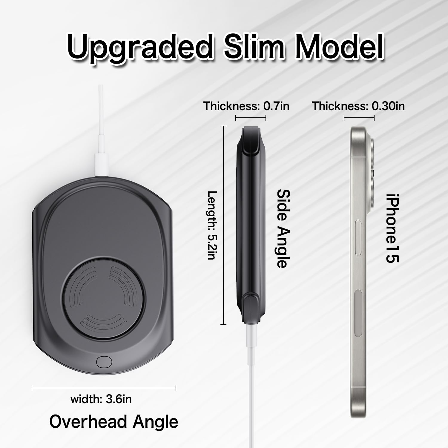 Infotop Mouse Jiggler, Ultra Slim, 20Db Quiet & Noiseless, Undetectable Mouse Mover Simulates Realistic Movement, Driver Free Sh