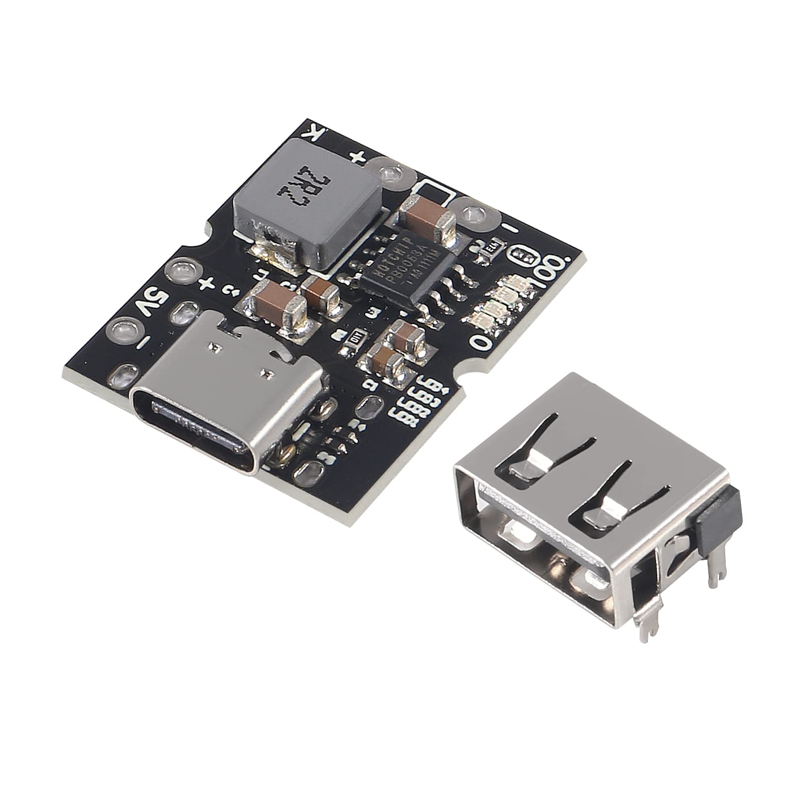 Dweii 10Pcs Type C Usb 5V 2A Boost Converter Step Up Power Module Lithium Battery Charging Protection Board Led Display Usb For