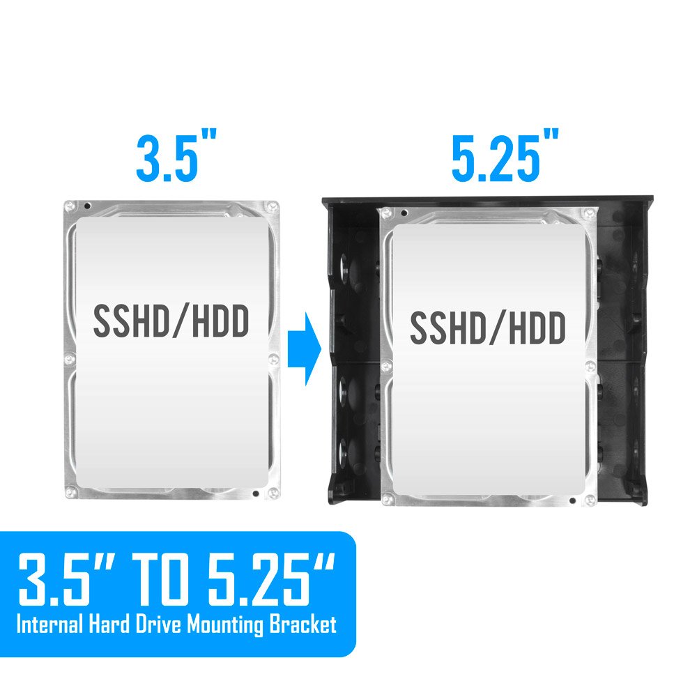 Kingwin Ssd Hard Drive Mounting Kit Internal, Convert Any 3.5    Solid State Drive/Hdd Into One 5.25 Inch Drive Bay. Mounting Sc