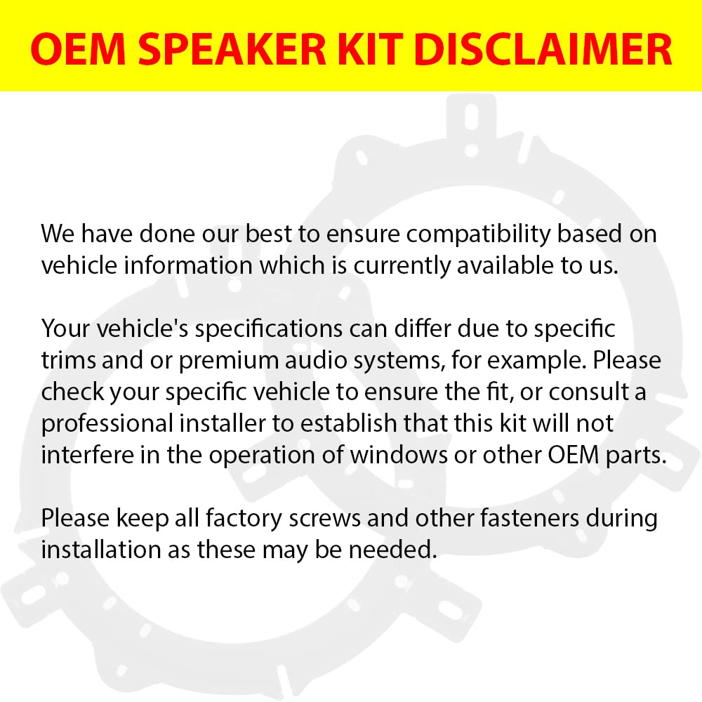 Kicker Speakers 6.5 Inch For Chevrolet Silverado 1999-2006 Upgrade Kit - Pair Of Cs Series With Adapters And Harness, Component