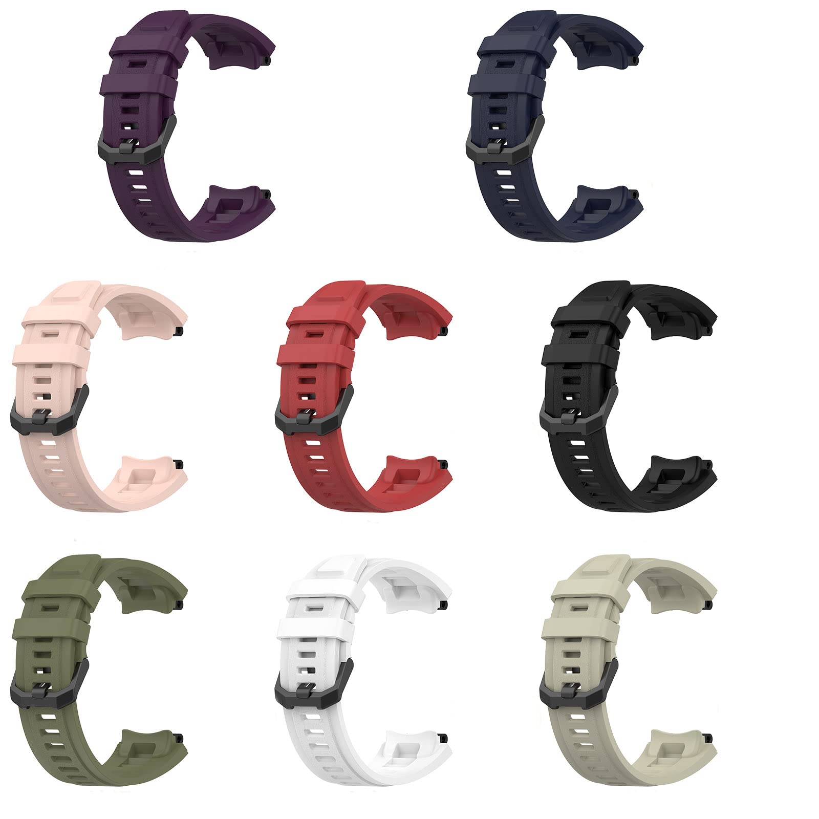 Zszcxd Compatible For Amazfit T Rex 2/Amazfit Active Edge Band, Adjustable Sport Silicone Replacement Strap Wristband For Amazfi