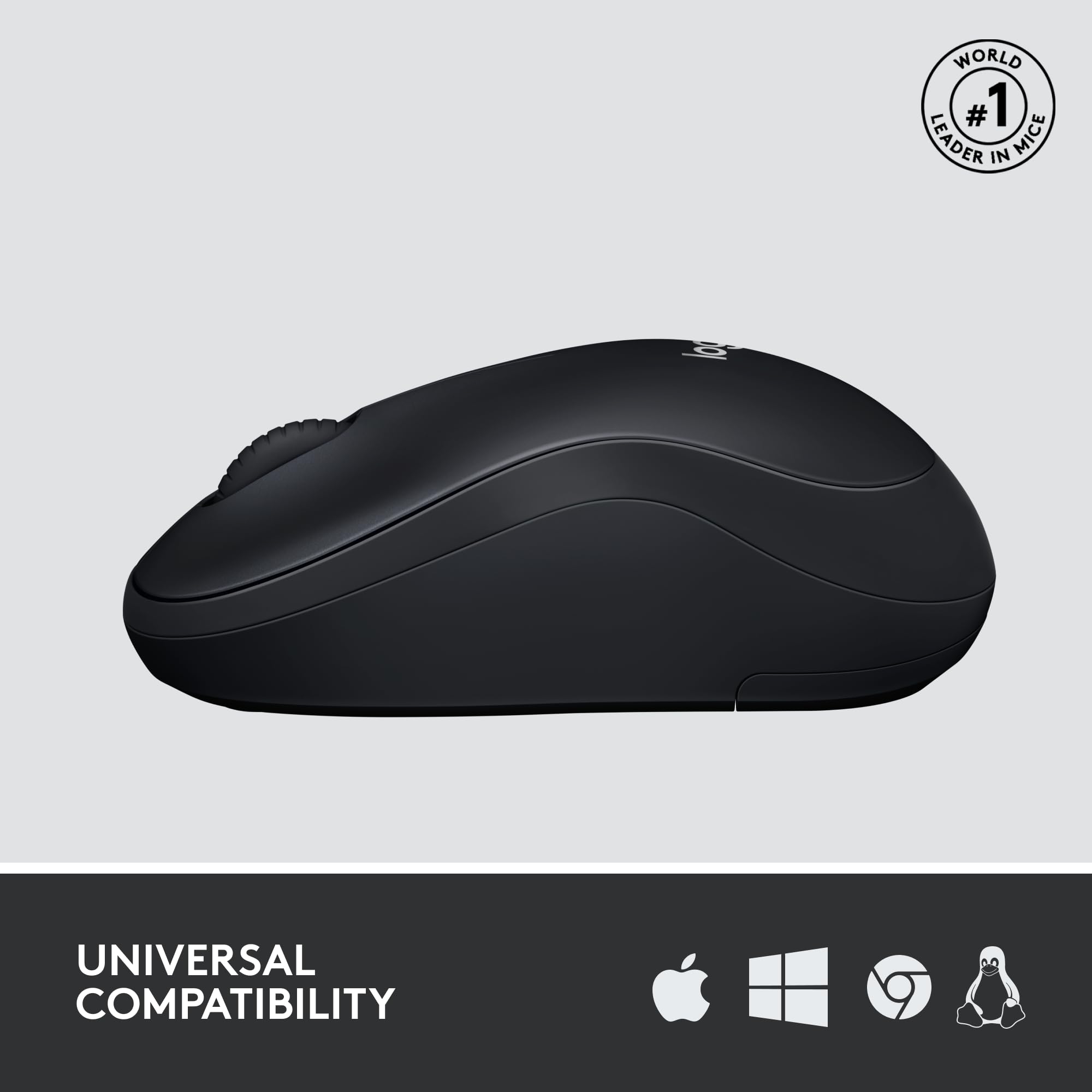 Logitech M220 Silent Mouse, Wireless Black