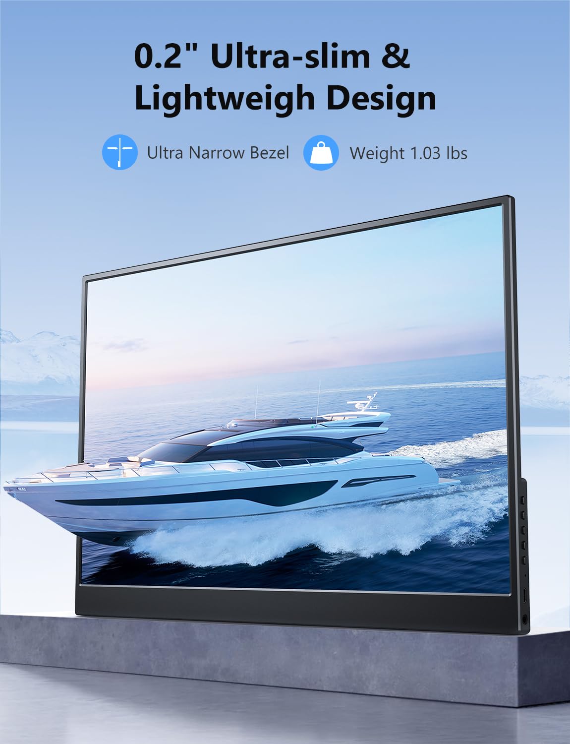 Portable Monitor, 14 Inch 3:2 Qhd Ips Laptop Display, Dual Usb C Hdmi Laptop Screen Extender, 2160 * 1440P Gaming Display With 2