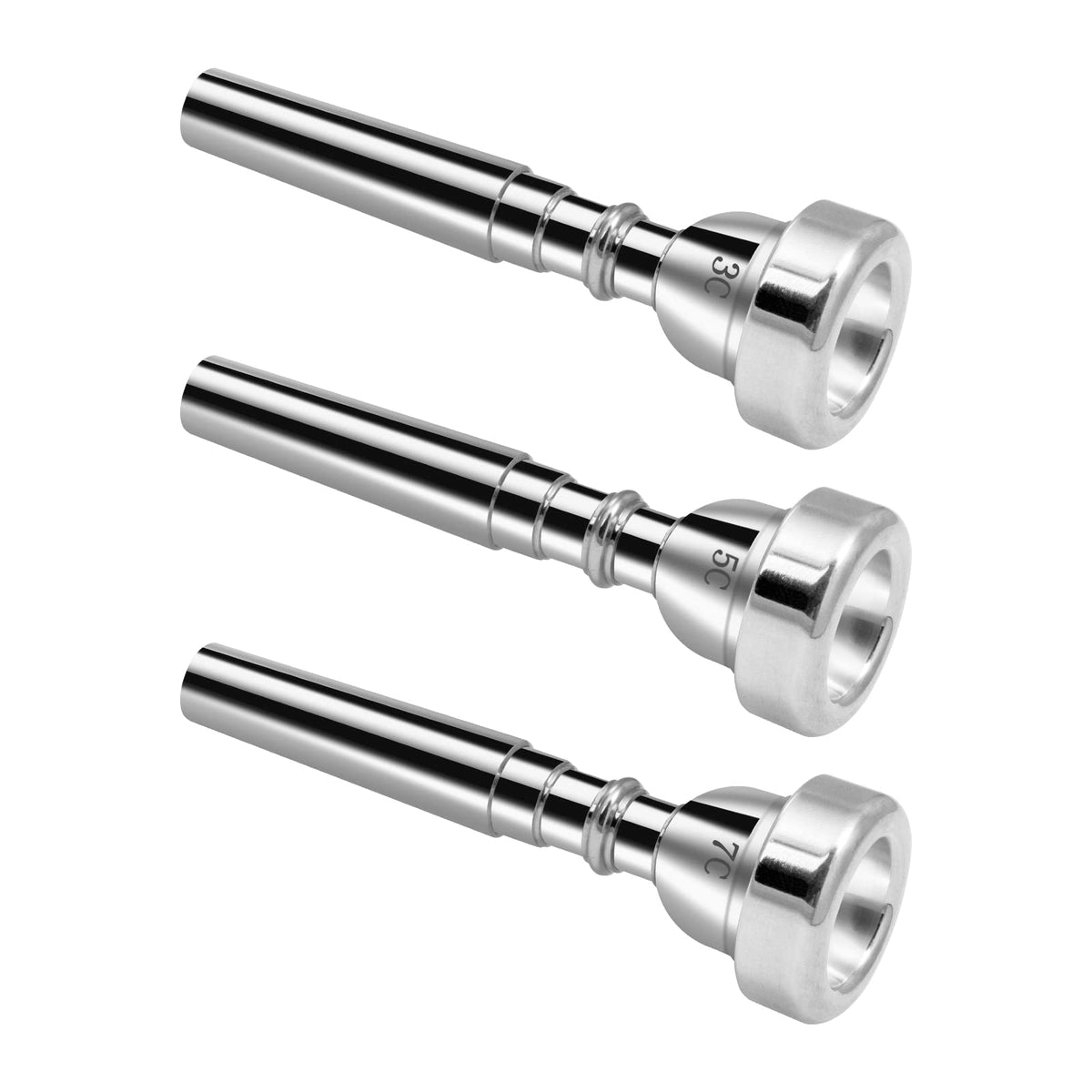 Cheerock 3Pack Trumpet Mouthpiece 3C 5C 7C Trumpet Accessories, Trumpet Mouthpiece Set With Brass Suitable For Beginners And Pro