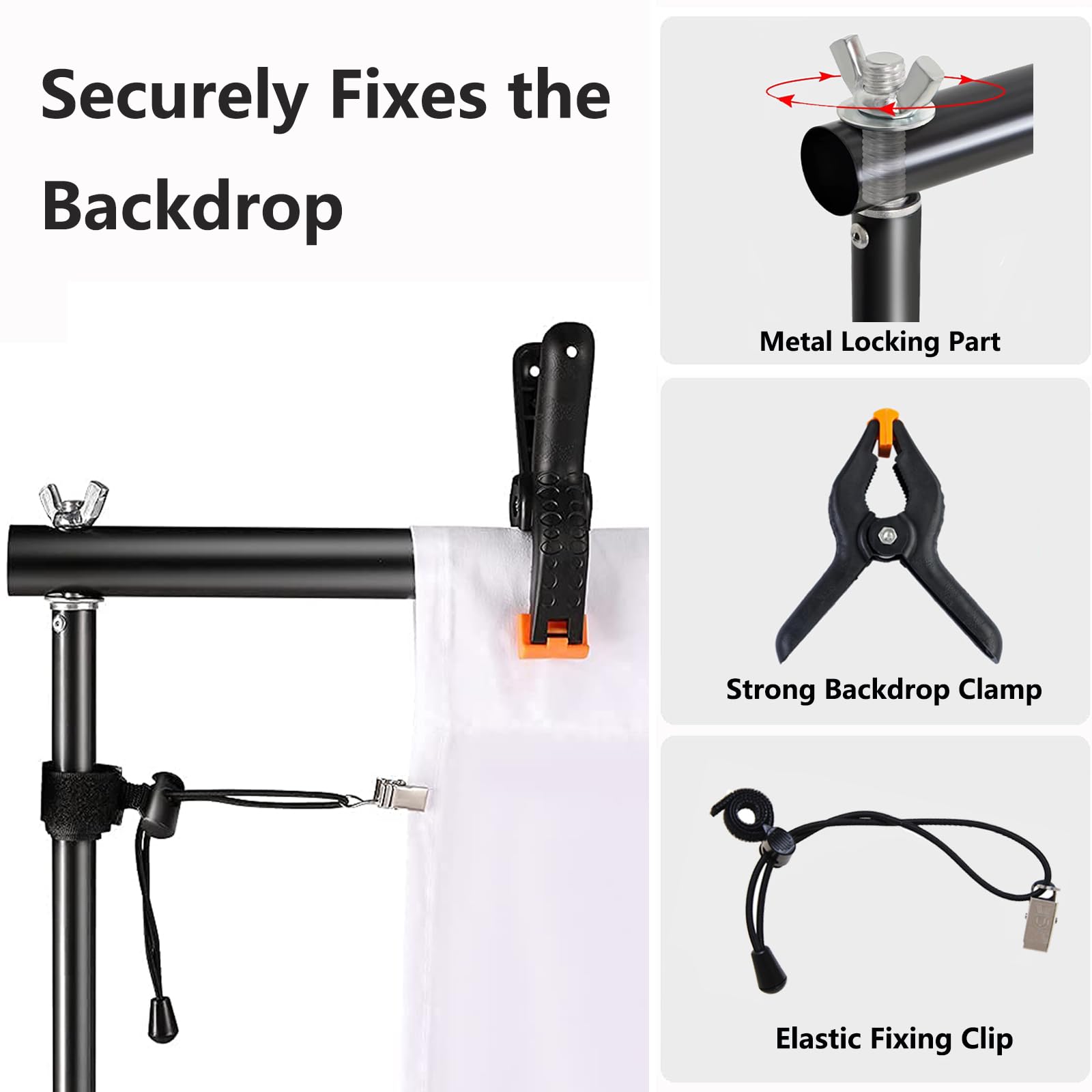 Itotin Backdrop Stand For Photography 9Ft X 10Ft Heavy Duty Photo Background Stands Support Kit With Carry Bag For Photo Studio,