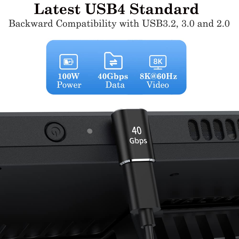 Auvipal Usb C 90 Degree Adapter (Two Styles), 100W Usb C Male To Usb C Female Right Angle Extender Connector For Steam Deck, Met