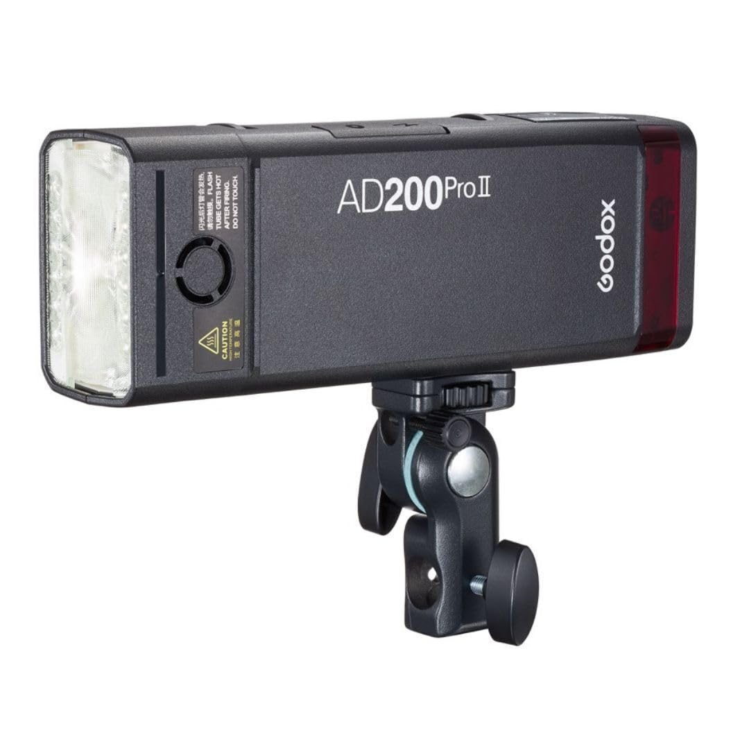 Godox Ad200 Pro Ii Ttl Pocket Flash Kit With H200J Ii And H200 Ii Flash Heads, Color Screen Display And Led Modeling Lamp