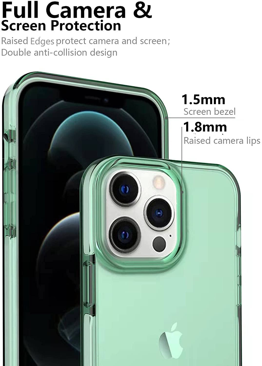 Artsevo Designed For Iphone 14 Pro Max Case, 6.6Ft Drop Protection, Full Body Screen Camera Protective Phone Case, Mint Green