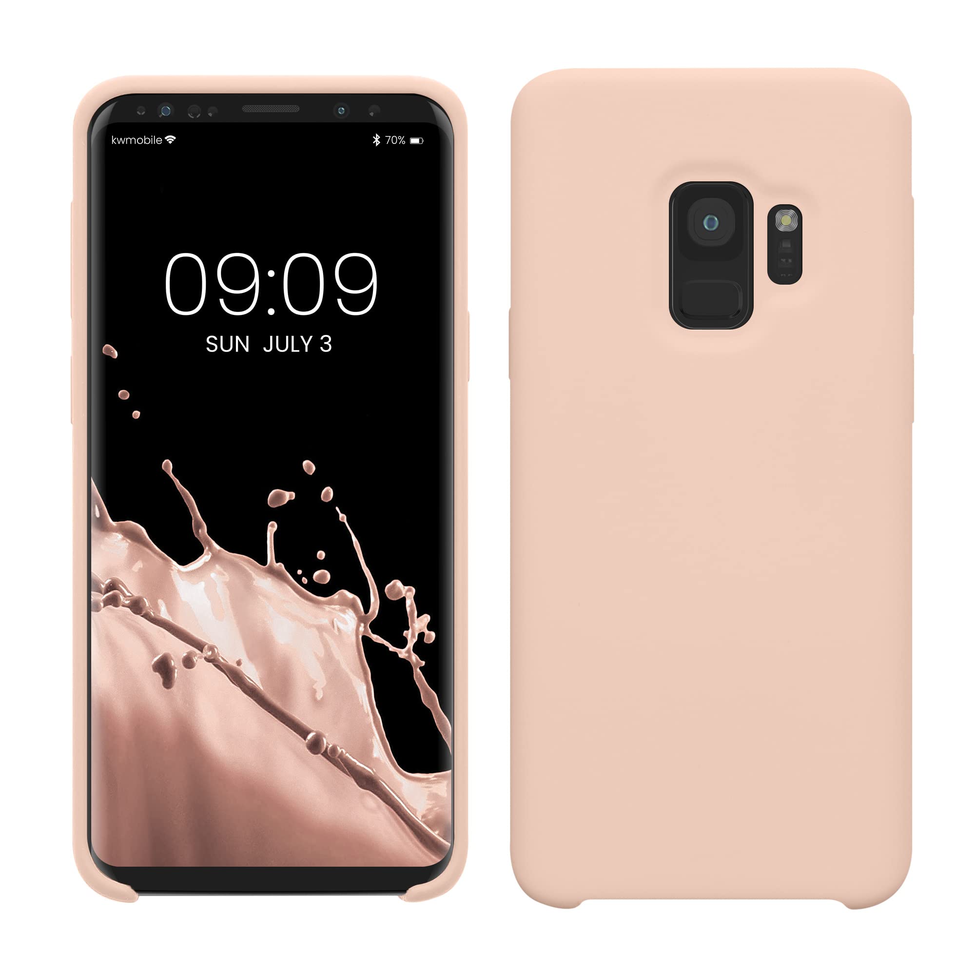 kwmobile Case Compatible with Samsung Galaxy S9 Case - TPU Silicone Phone Cover with Soft Finish - Coconut Swirl