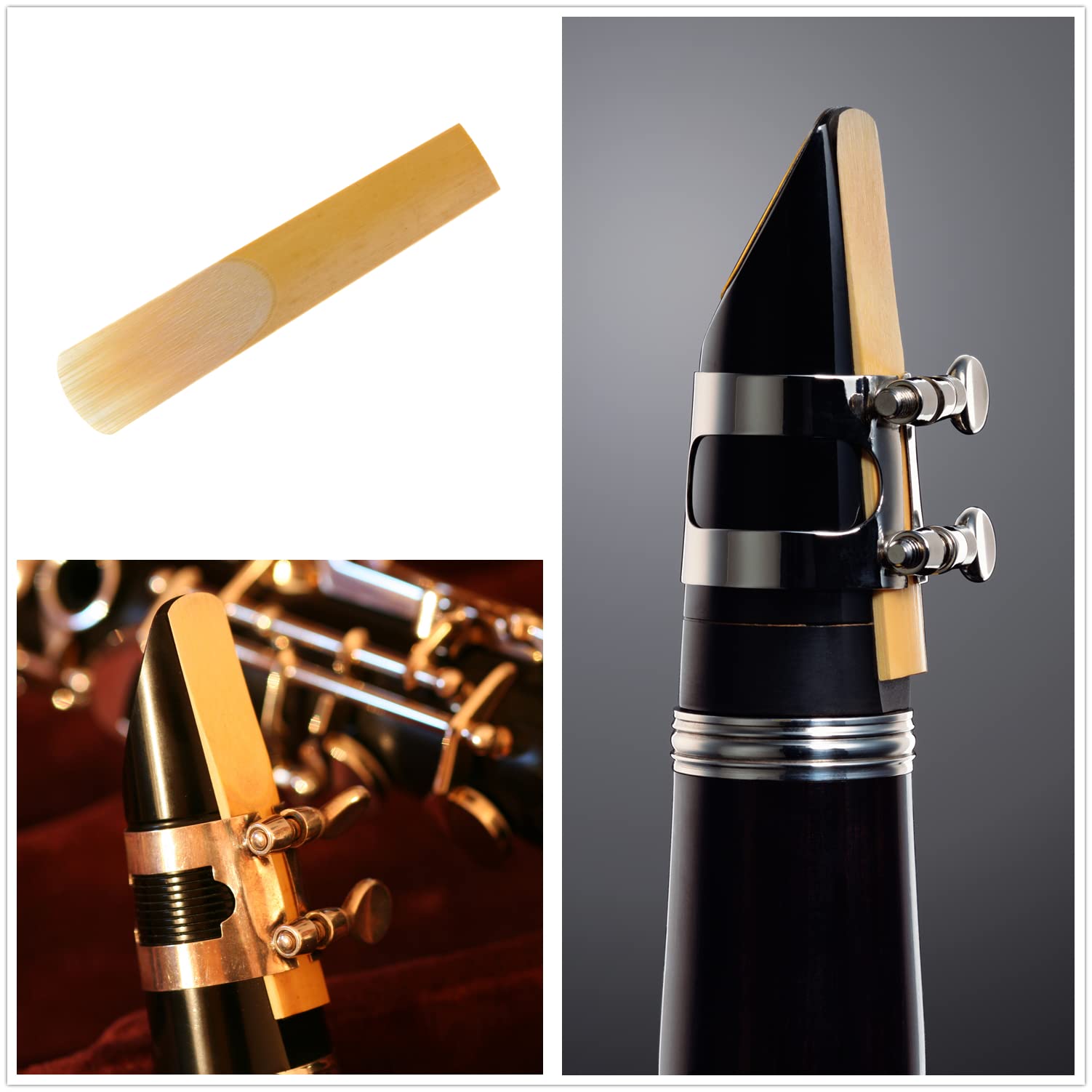 Suewio Bb Clarinet Traditional Reeds, Strength 2.5, 10 Pack With Portable Case