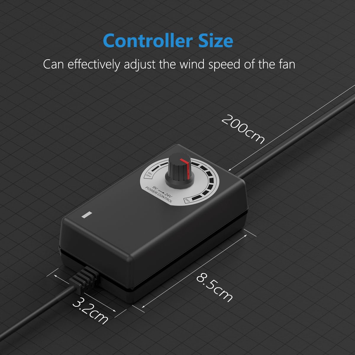 Hon&Guan 4 Inch Inline Booster Duct Fan - 130 CFM, Low Noise, Speed Controller, Plastic, Basic Color, Model HI-SD