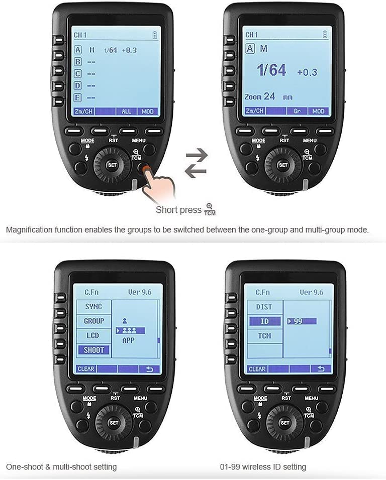 Godox Xpro S Compatible For Sony Ttl Wireless Flash Transmitter Trigger 1/8000S Hss Ttl Convert Manual Function Large Lcd Screen
