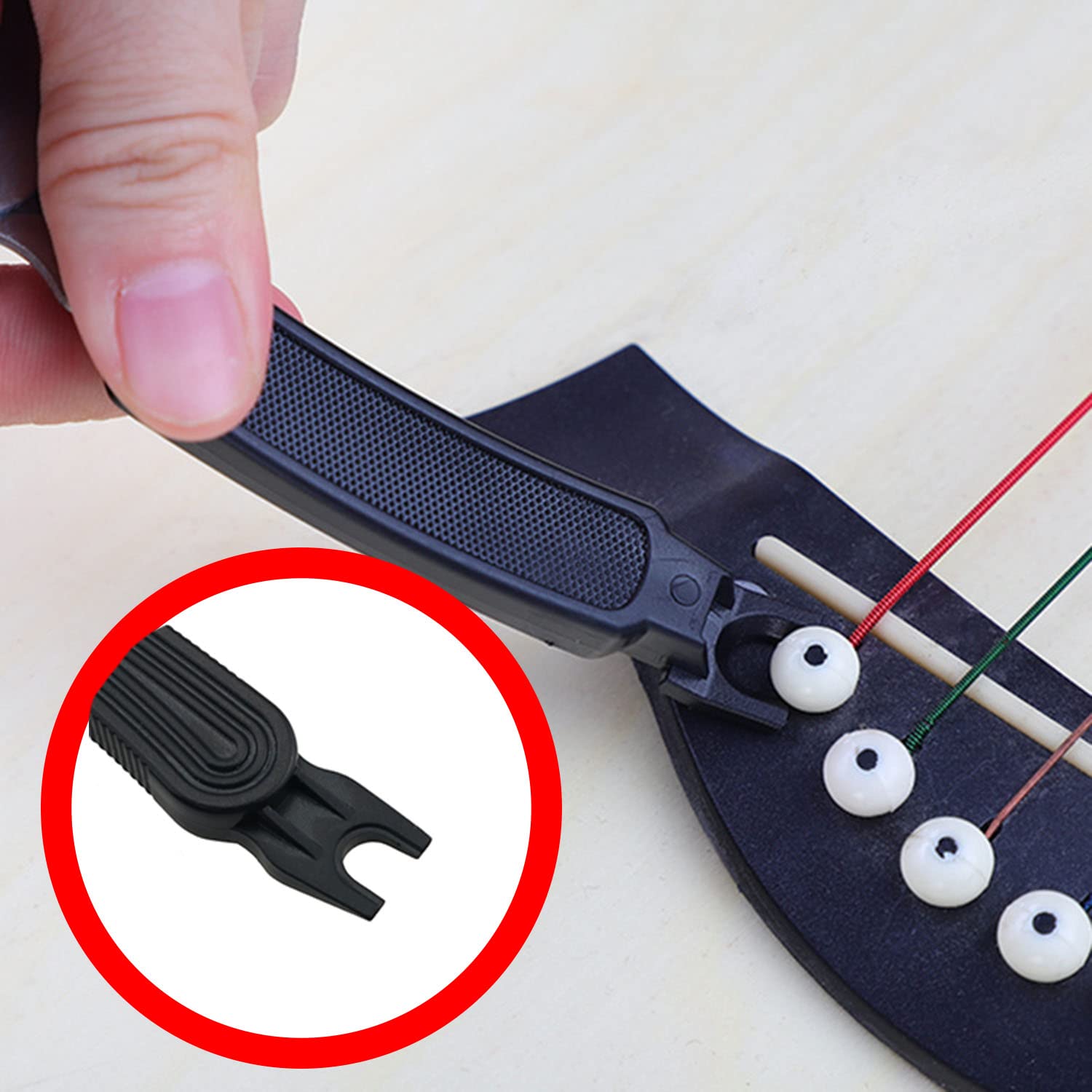 3 In 1 Guitar Tool Chenjin Black Professional Guitar String Winder Cutter And Bridge Pin Puller For Repairing Restringing, 3 In