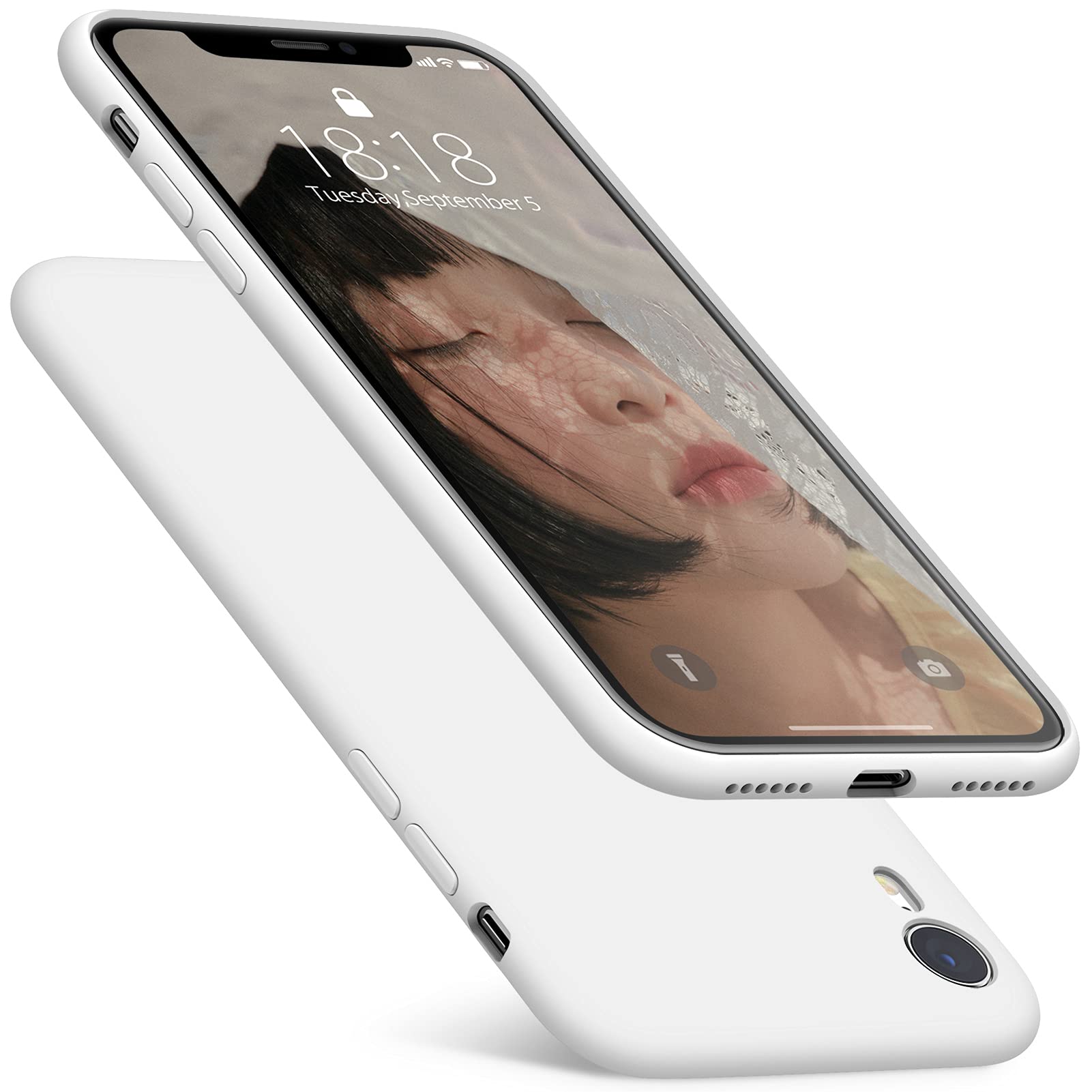Dtto Compatible With Iphone Xr Case, [Romance Series] Silicone Case With Hybrid Protection For Iphone Xr 6.1 Inch   White