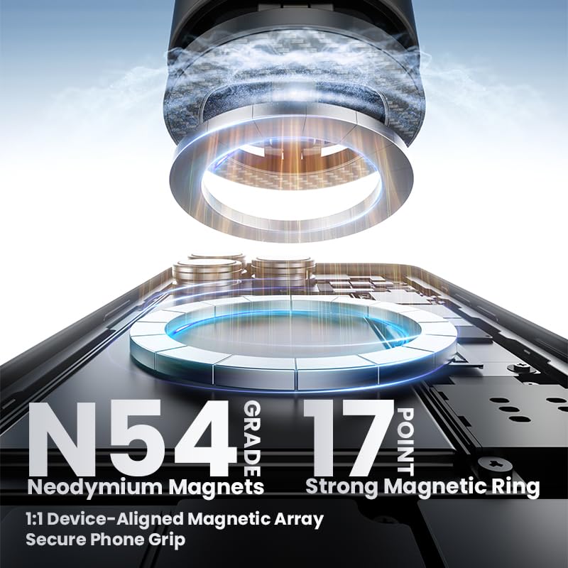 Uceento Upgraded 360 Vacuum Magnetic Phone Holder, Suction Cup Phone Mount, Foldable Strong Magnetic Cell Phone Holder For Car/G