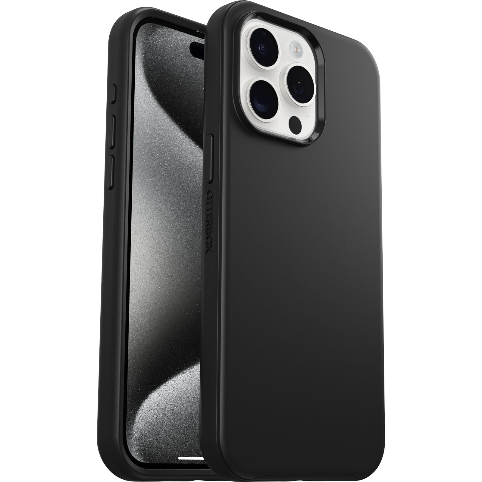 OtterBox Symmetry Series Case for iPhone 15 Pro MAX - Black, MagSafe Compatible, Ultra-Sleek Design, Raised Edges for Camera & Screen Protection
