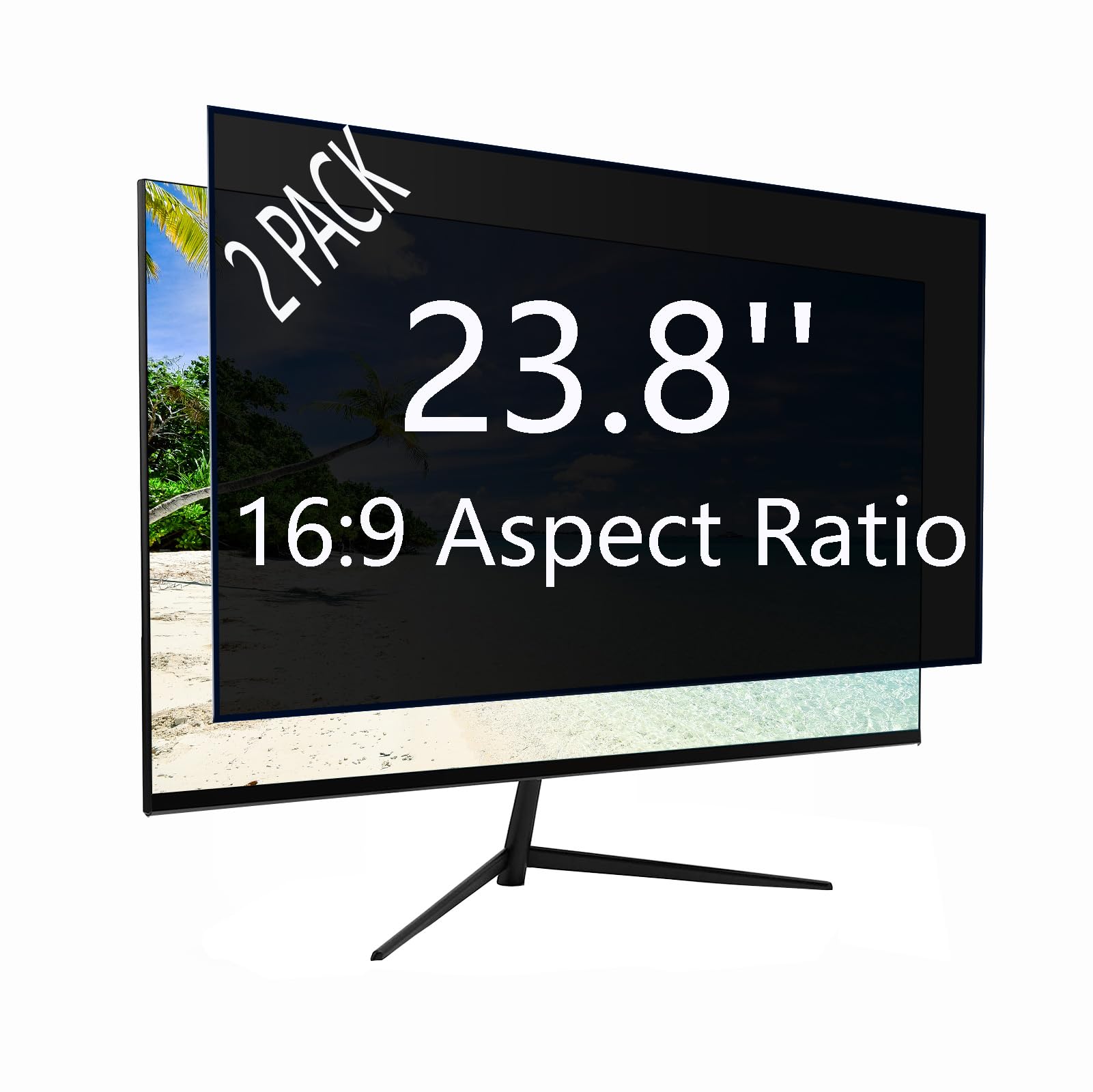 23.8 Inch Privacy Screen For Monitor With 16:9 Widescreen Monitor [2 Pack] , Anti [Blue Light Screen Protector   Anti Glare   An