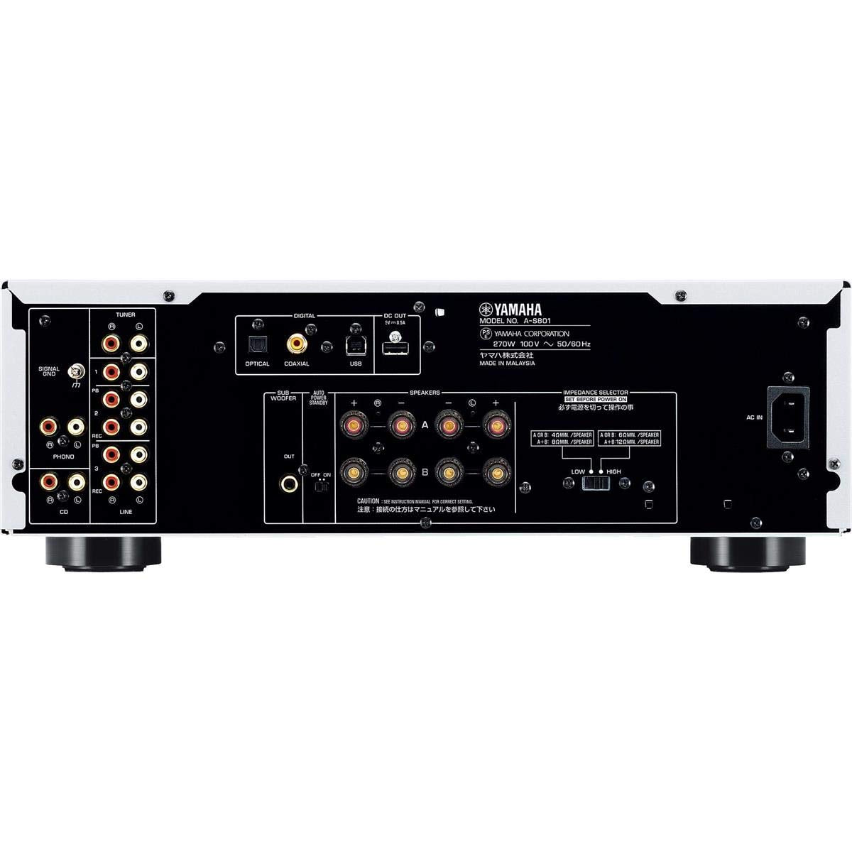 Yamaha A-S801Bl Natural Sound Integrated Stereo Amplifier (Black)