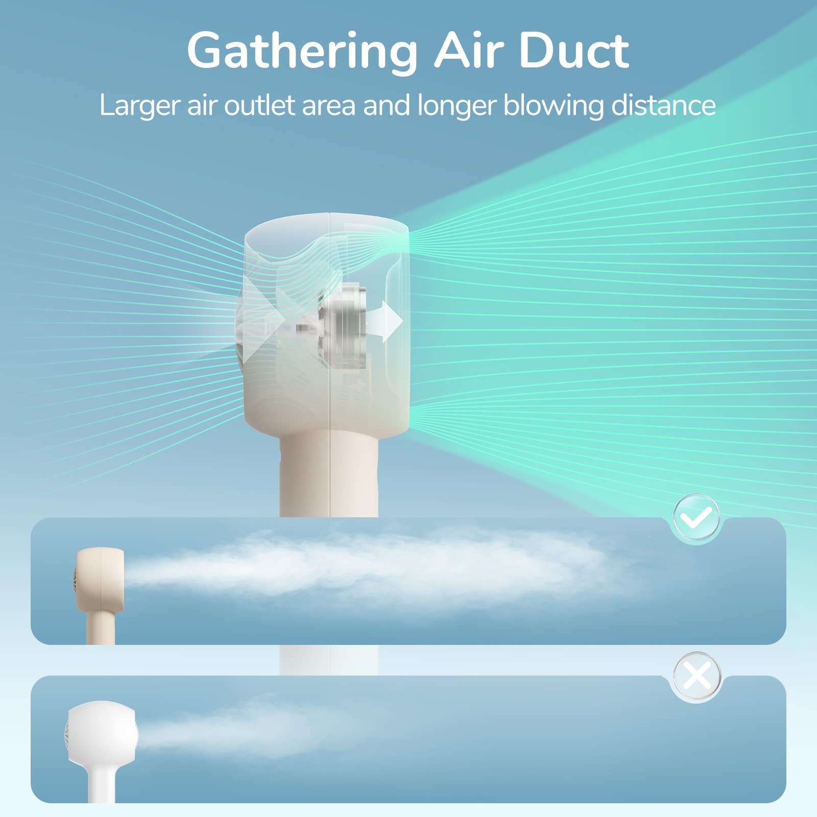 Jisulife Portable Handheld Fan, Bladeless Mini Fan, Personal Small Hand Fan With 4500Mah, 18H Max Cooling Time, Usb Rechargeable