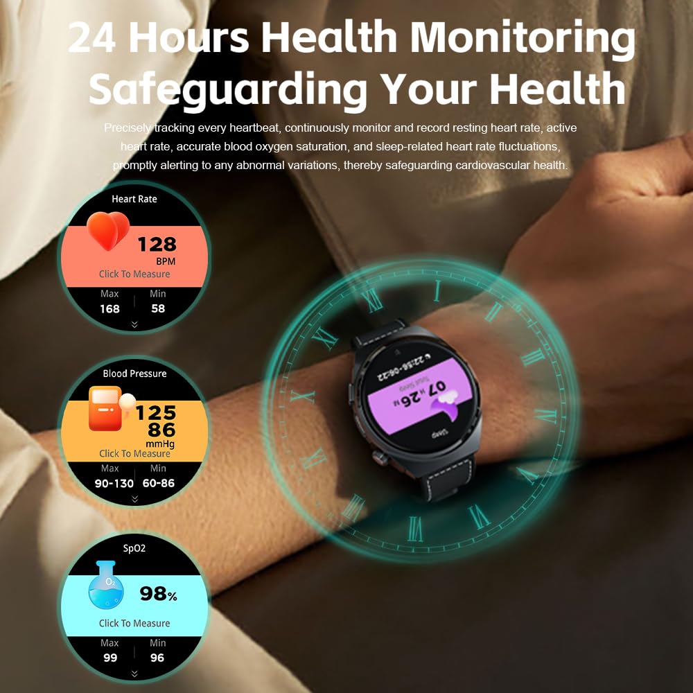 Paazomu Smart Watch With Wireless Earbuds, Bluetooth Call Watches For Men 1.53 '' Steel Material Ultra-Thin Body 9D Sound Effect