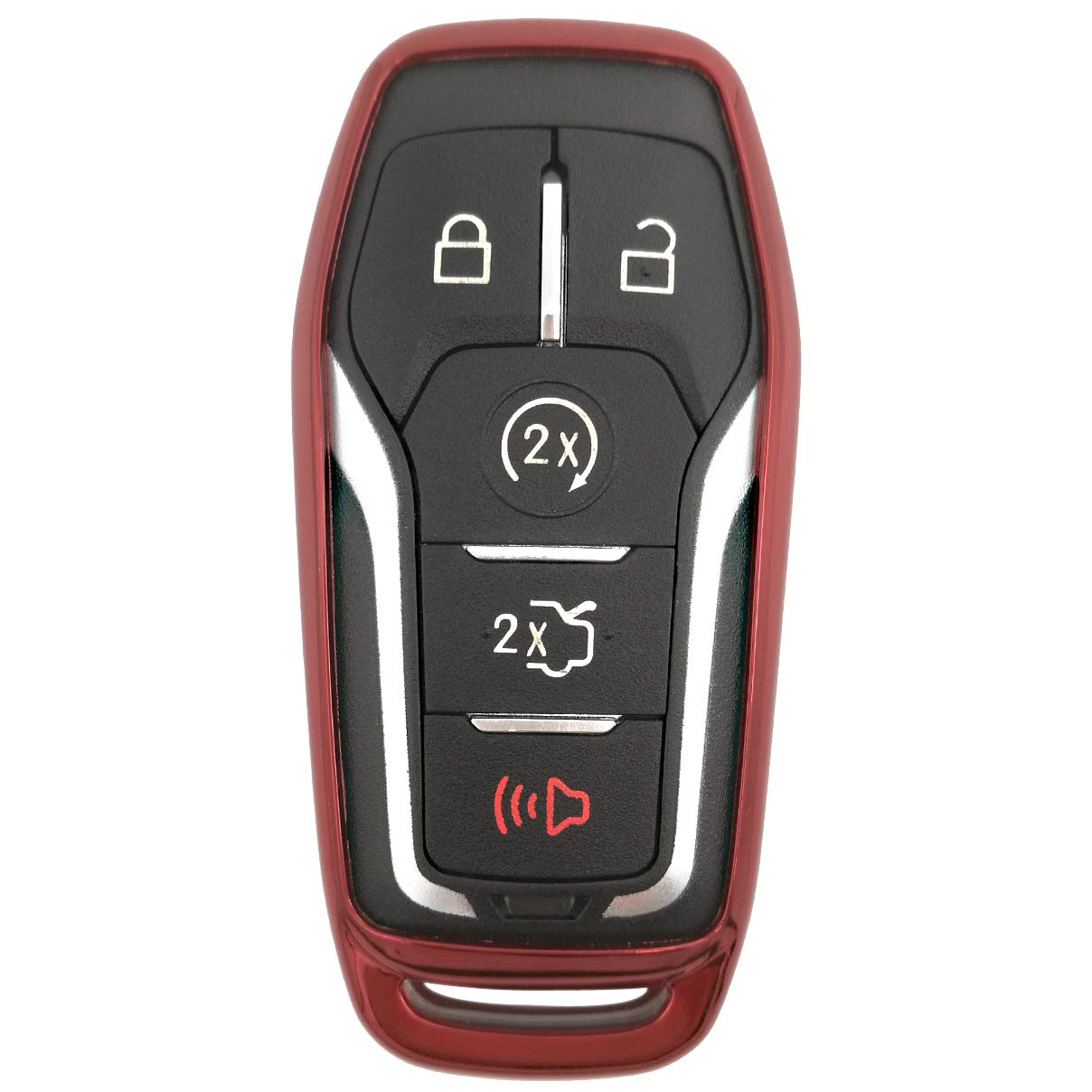 Red Tpu Key Fob Cover Case Jacket Skin Glove For Ford Fusion F 150 Edge Explorer Mustang Lincoln Mkz Mkc 3/4/5 Buttons Smart Key