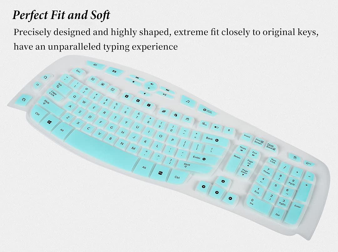 Keyboard Cover Skin Compatible With Logitech K350 Wireless Keyboard, Logitech K350 Mk550 Mk570 Accessories, Ultra Thin Logitech