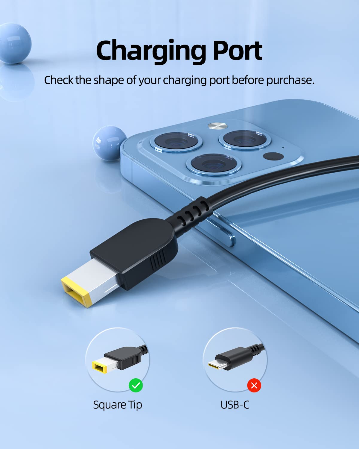 65W 45W Charger Fit For Lenovo Thinkpad Yoga 2 Pro 11 12 13 14 15 S1 S3 S5, 11E 2Nd 3Rd 4Th 5Th Gen, 260 370 460 X270 X380 Laptop Power Supply Adapter Cord