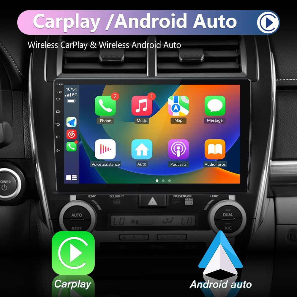 Eaglenav Android 13 [2Gb+32Gb] Car Radio Compatible For Toyota Camry 2012 2013 2014, 10 Inch Touch Screen With Gps/Fm/Am/Swc, Su
