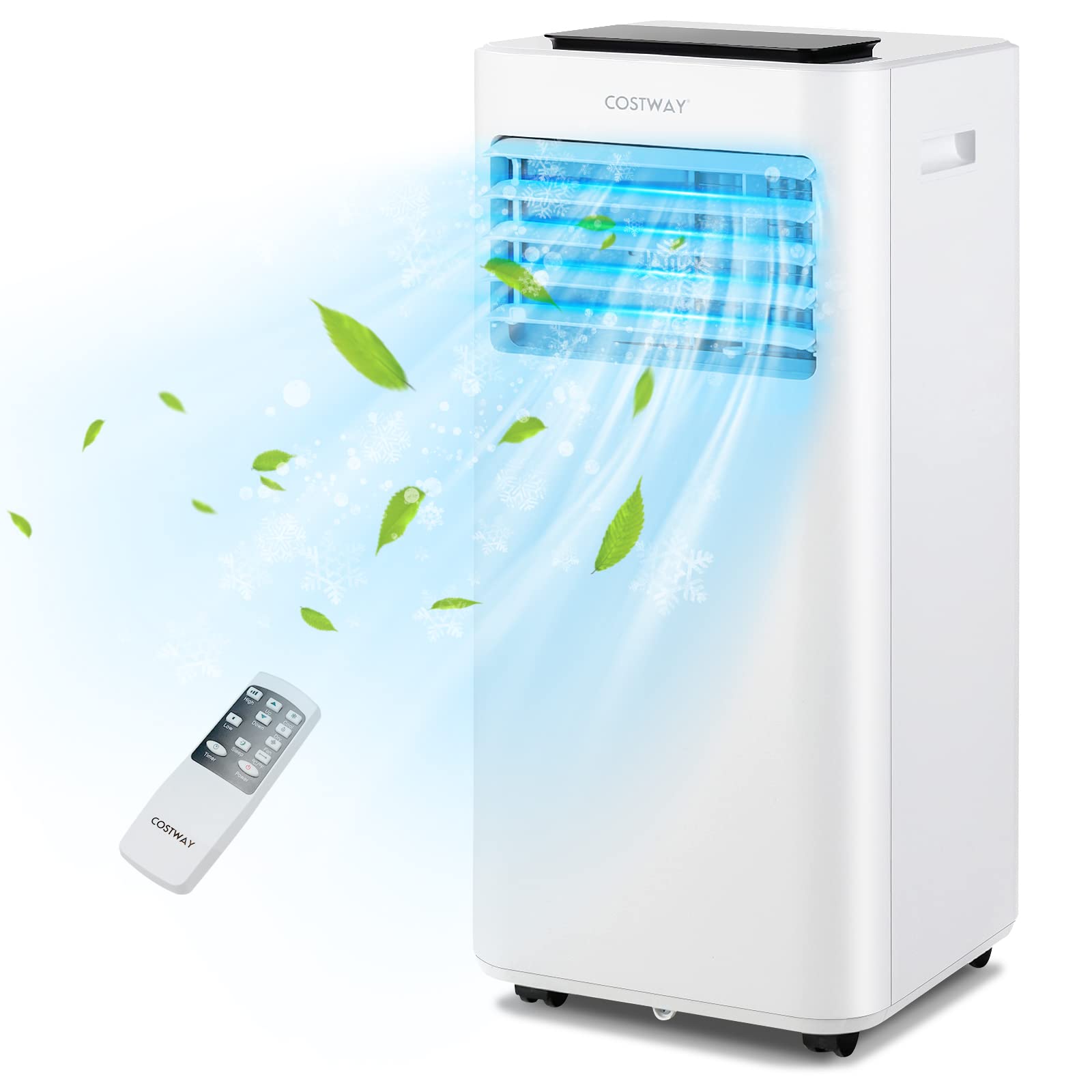 COSTWAY 10000 BTU Portable Air Conditioner, 3 in 1 AC Unit, Fan & Dehumidifier w/Sleep Mode, 24H Timer, LED Display, Child Lock,