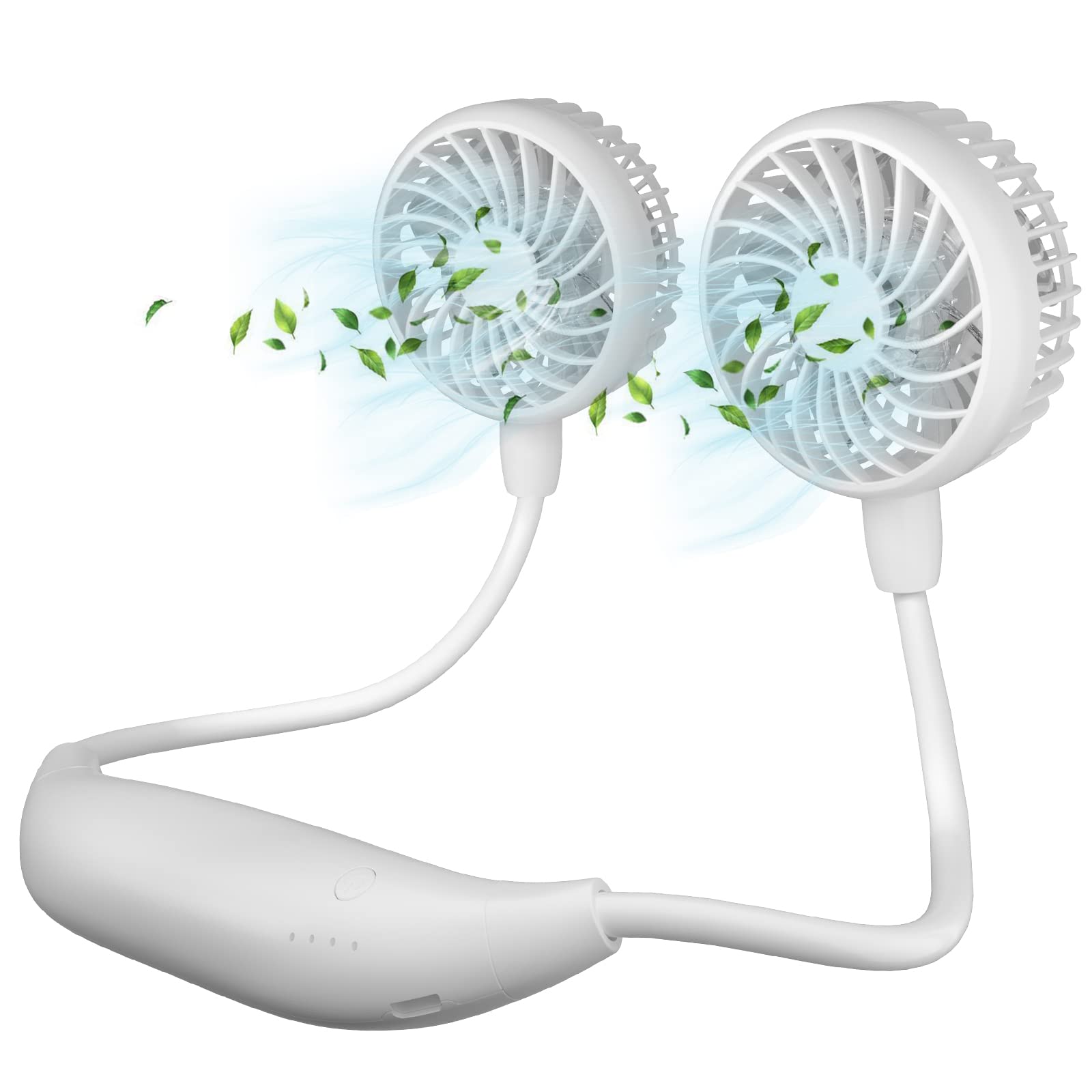 Handfan 2600Mah Portable Neck Fan Rechargeable, Wearable Personal Fans For Neck, Hands Free Necklace Fan Battery Operated, Neck