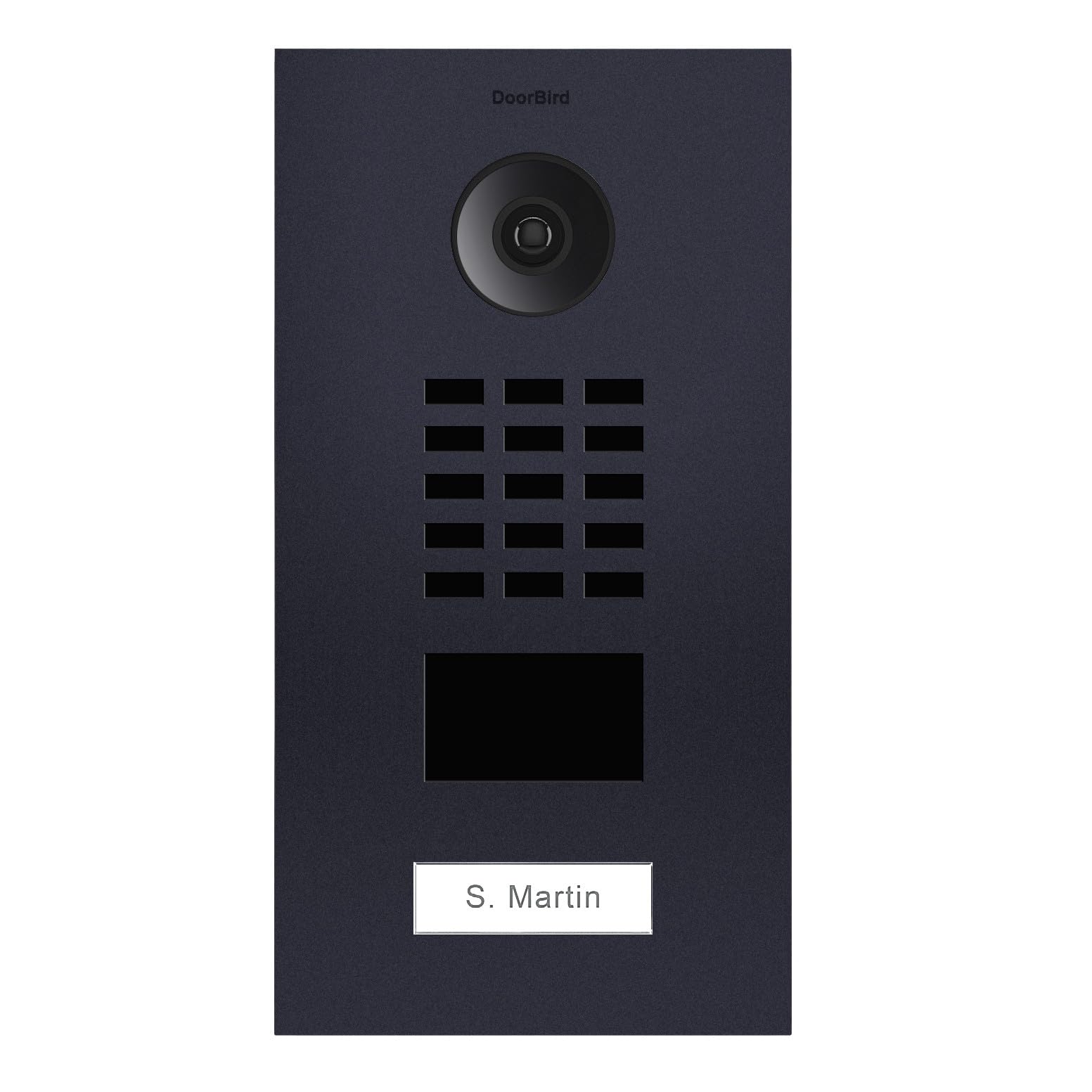 Doorbird Ip Video Door Station D2101V, Aluminum, Powder Coated, Semi Gloss, Ral 7016, Incl. Flush Mounting Housing, 1 Call Butto