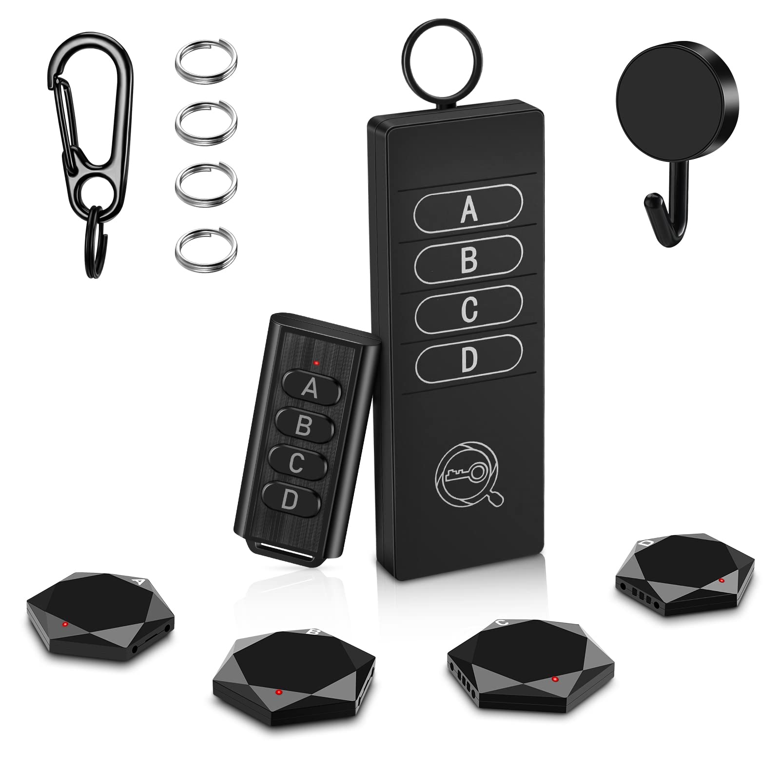 Key Finder Locator, Elecpow Remote Control Item Tracker With 85Db Loud Beeping Sound In 164Ft For Anti Lost Tags And Keychains(2