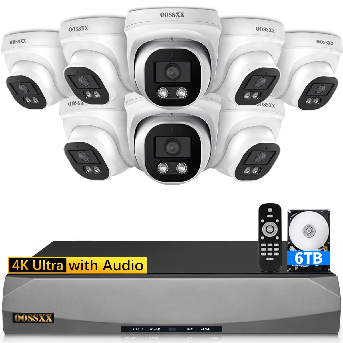 (4K/8.0 Megapixel & 130 Ultra Wide Angle) With Audio Poe Dome Outdoor Home Security Camera System, Wired Outdoor Surveillance Ip