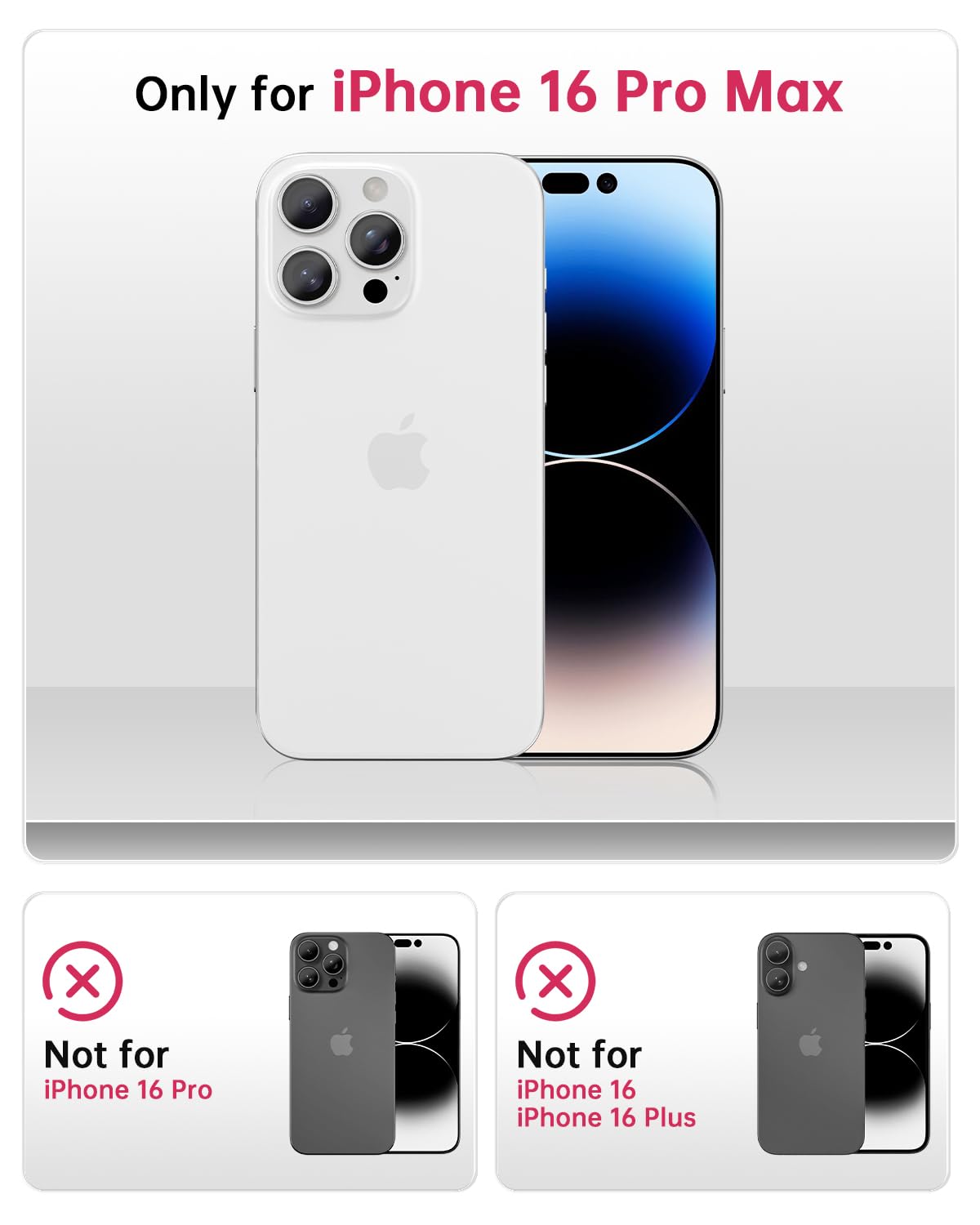 Scorpify For Iphone 16 Pro Max Case [Compatible With Magsafe] With White Pearl Design, Cute Clear Magnetic Phone Cover For Women