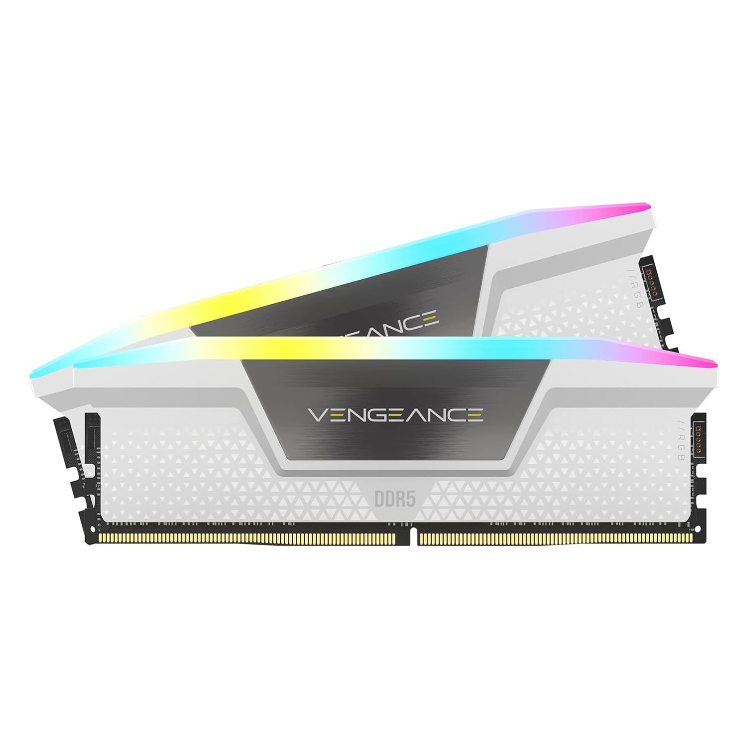 CORSAIR VENGEANCE RGB DDR5 RAM 32GB (2x16GB) 6400MHz CL36 Intel XMP iCUE Compatible Computer Memory - White (CMH32GX5M2B6400C36W