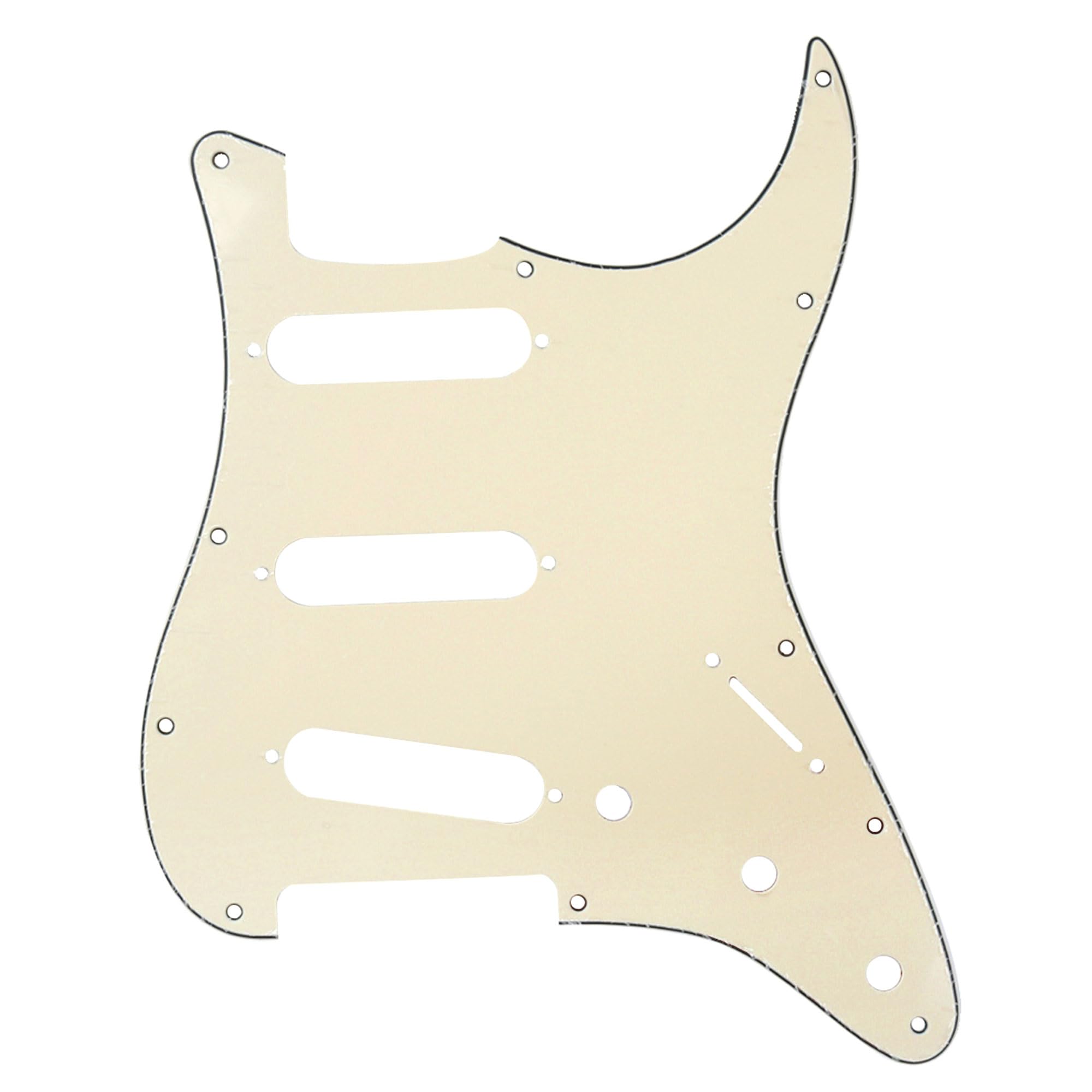 Musiclily 3Ply SSS 11 Holes Strat Electric Guitar Pickguard Scratch Plate Pick Guards for Fender US/Mexico Made Standard Stratoc