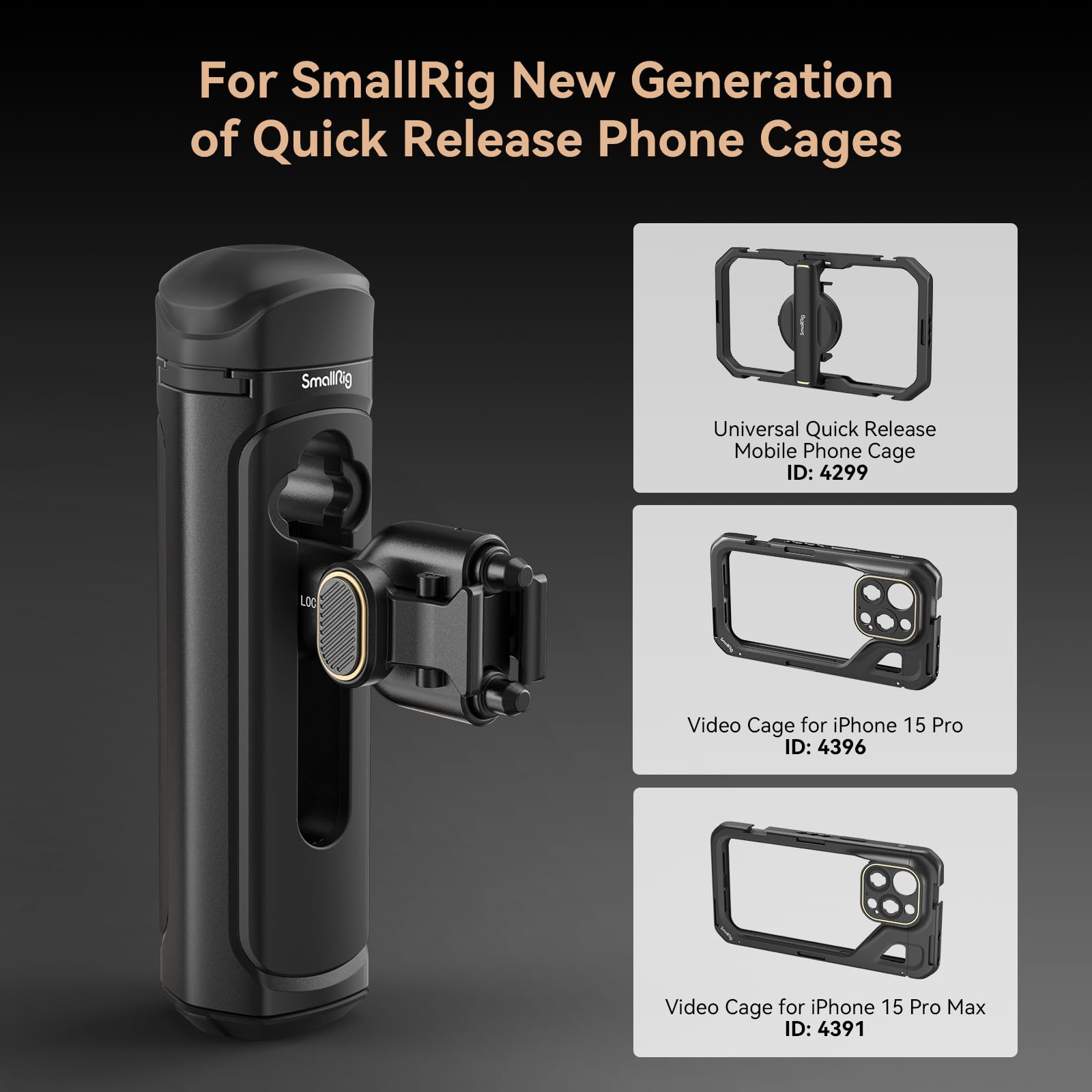 Smallrig Quick Release Side Handle For Smallrig Universal Quick Release Mobile Phone Cage 4299 And Smallrig Cage For Iphone 15 S