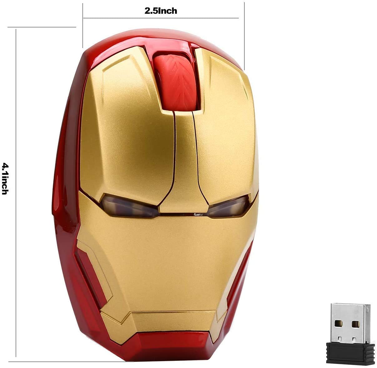 Wireless Mouse 2.4G Full Size Wireless Optical Mice With Nano Usb Receiver, 3 Adjustable Dpi Levels, 3 Buttons For Notebook, Pc,