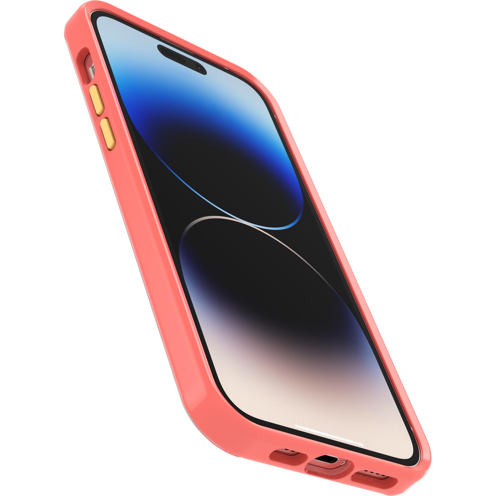 Otterbox Iphone 14 Pro Max Symmetry Series Clear Case   Quilted Poppies (Red), Snaps To Magsafe, Ultra Sleek, Raised Edges Prote