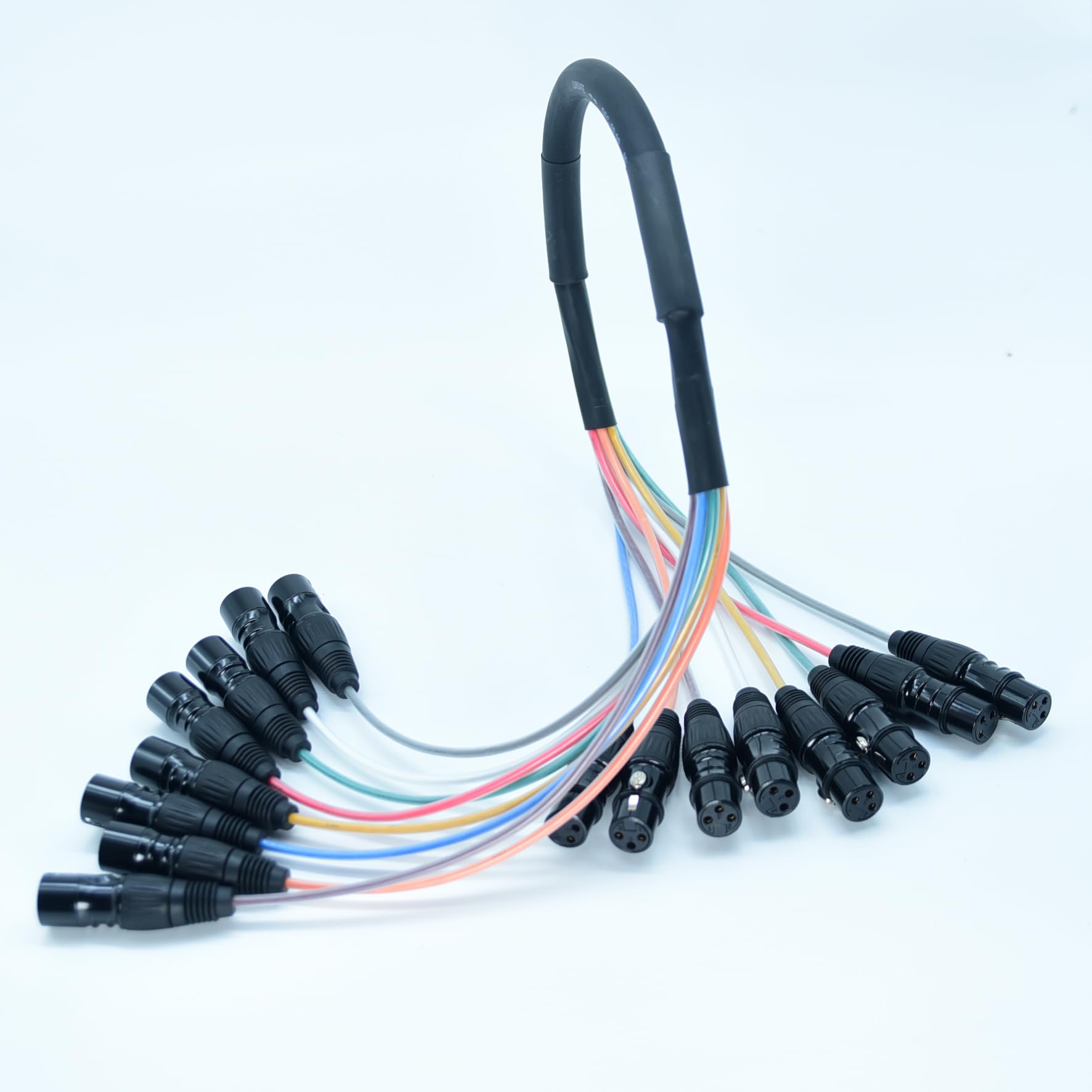 Arklove 3ft Short Snake Cables Audio Patch XLR to XLR Cable 8 Channel Connector Digital Splitter Microphones Stage & Studio Reco