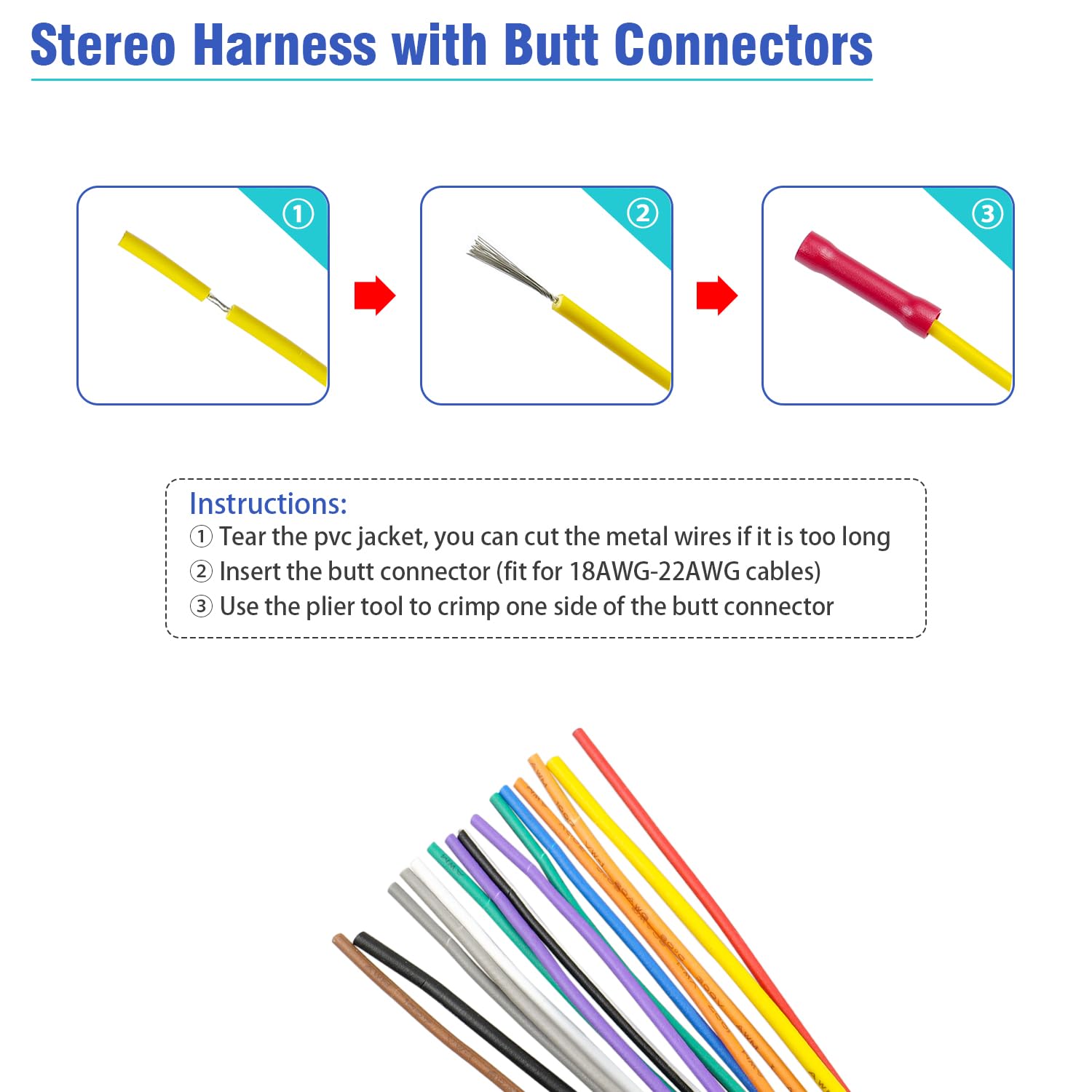 Jayubien Radio Wiring Harness Jbl Connector For Toyota Highlander Sequoia Tundra Camry Corolla Vios Prado 20Pin Car Stereo Wire