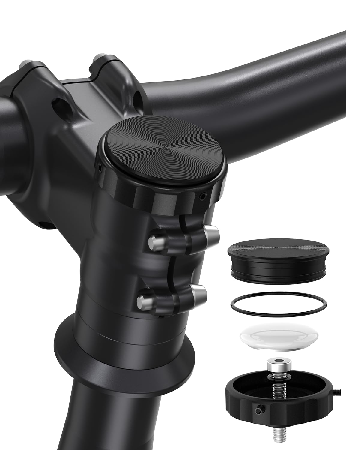 Supmega Airtag Bike Mount, Hidden Bicycle Stem Cap Mount For Airtag, Anti Theft Bike Gps Tracker Accessory Waterproof Airtag Hol