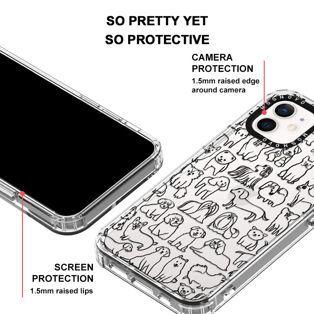 Mosnovo Case For Iphone 12 & Iphone 12 Pro, [Buffertech 6.6Ft Military-Grade Drop Protection] [Anti Peel Off Tech] Clear Tpu Bum