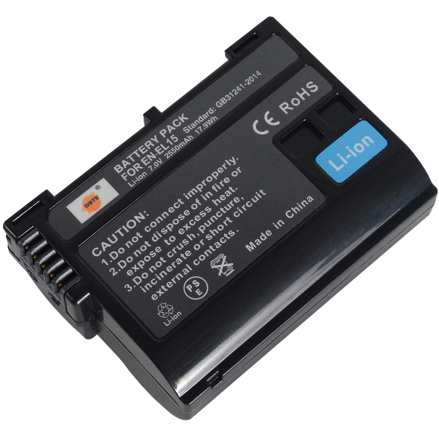 Dste En El15 Enel15A En El15B En El15C Rechargeable Li Ion Battery Compatible With Nikon 1 V1, Z6, Z7, Z8, Z6Ii, Z7Ii D500, D600