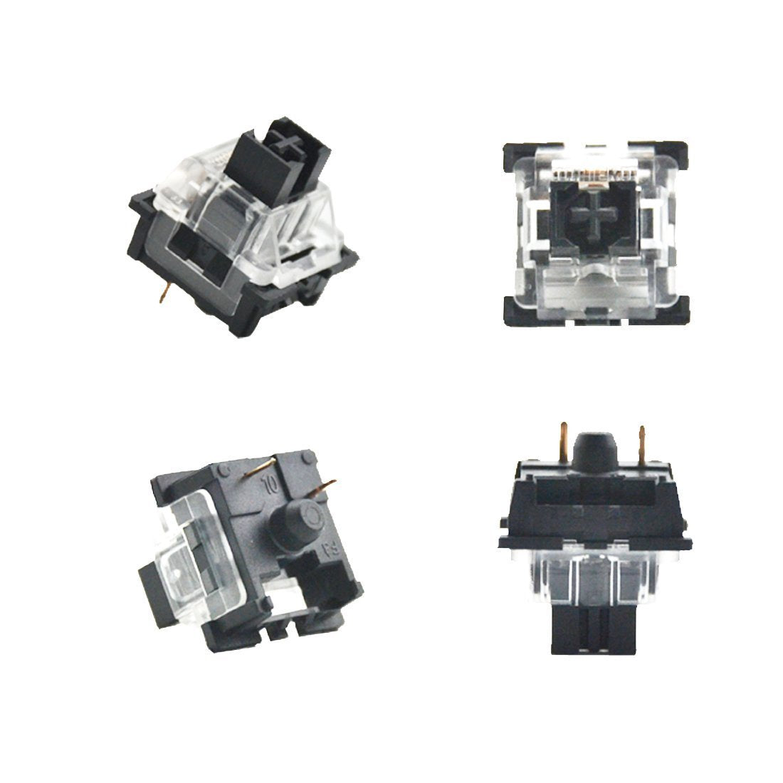 Outemu (Gaote) Black Switches - 20 Pack -3 Pin Diy Replaceable Linear Heavy 60G Force Key Switches Replacement Switches Or Mecha
