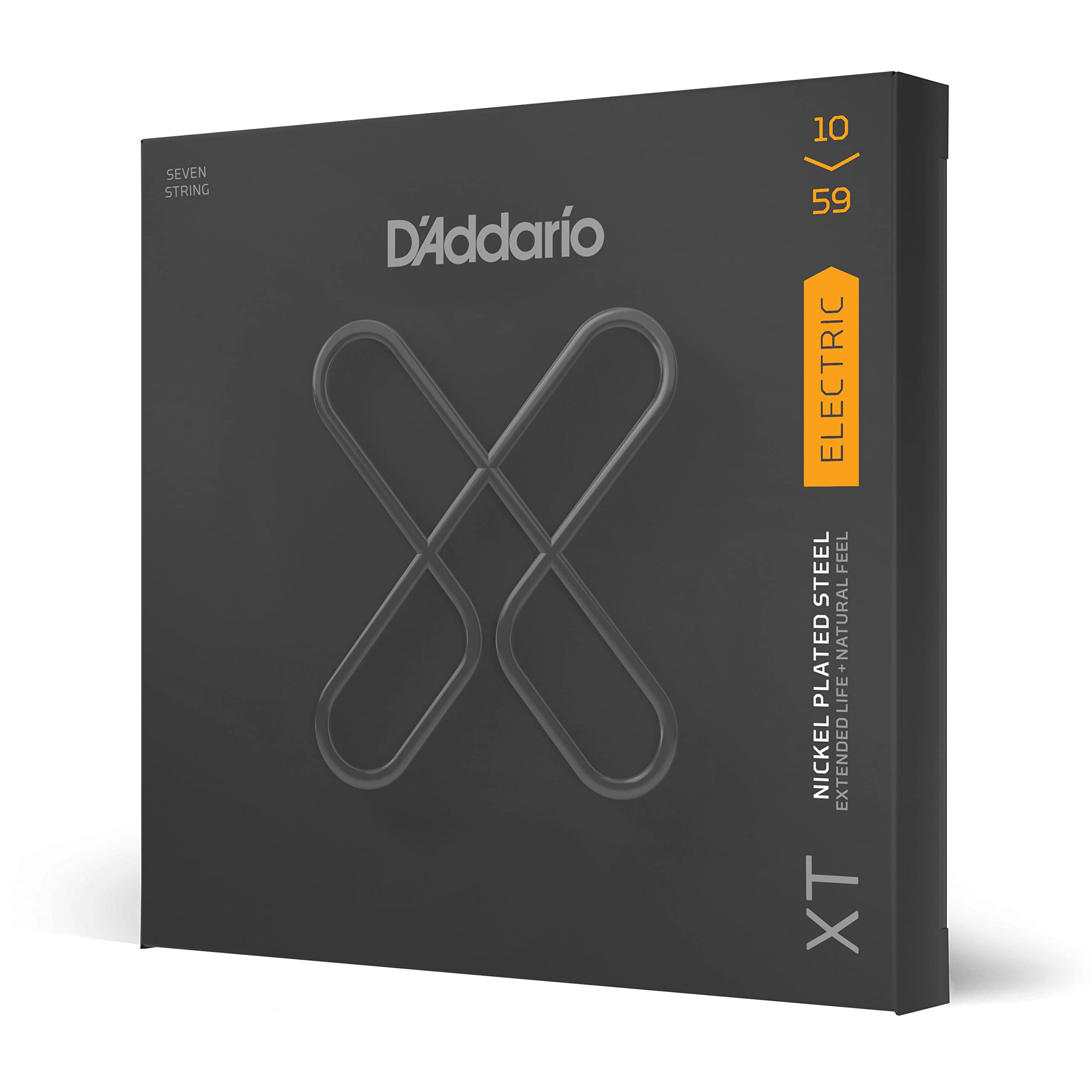 D'Addario Electric Guitar Strings, Xt Nickel Coated, Xte1059, Regular Light Gauge 10 59, 7 String Set, Pack Of 1