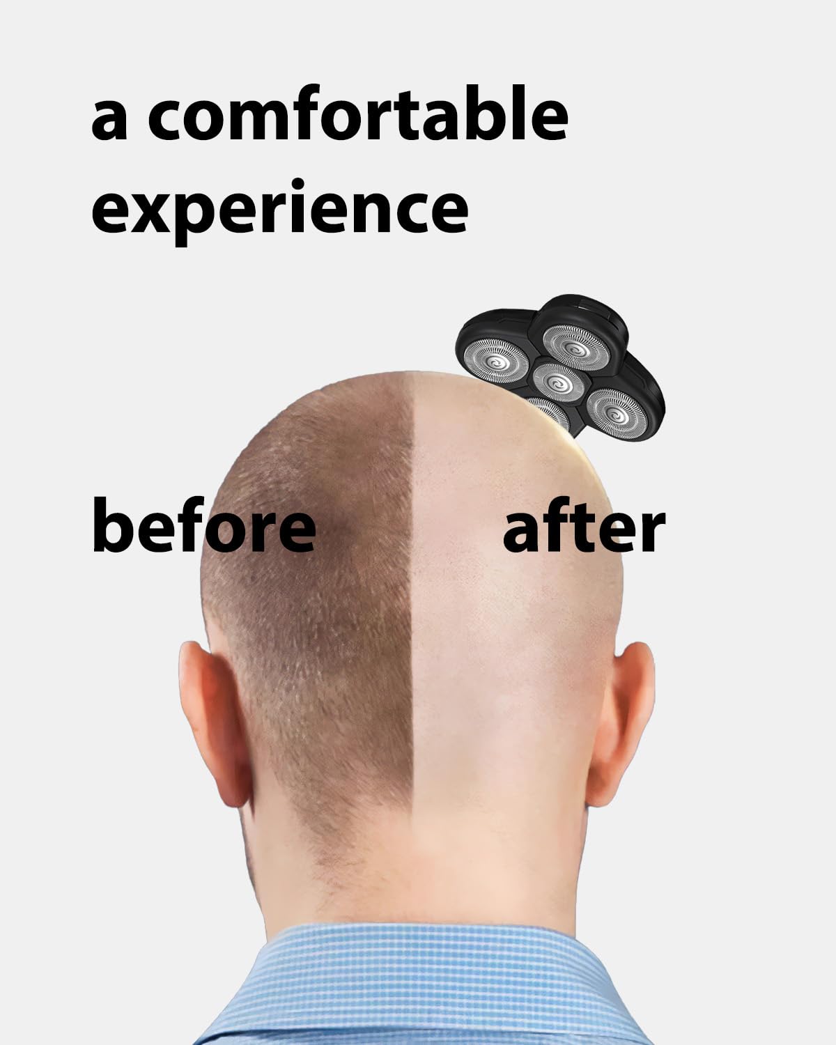 Wotdmu 3 Pack Head Shaver Replacement Blades For Head Shaver, 5 Blades Shaver Replacement Heads For Bald Men Freedom Shaving, He