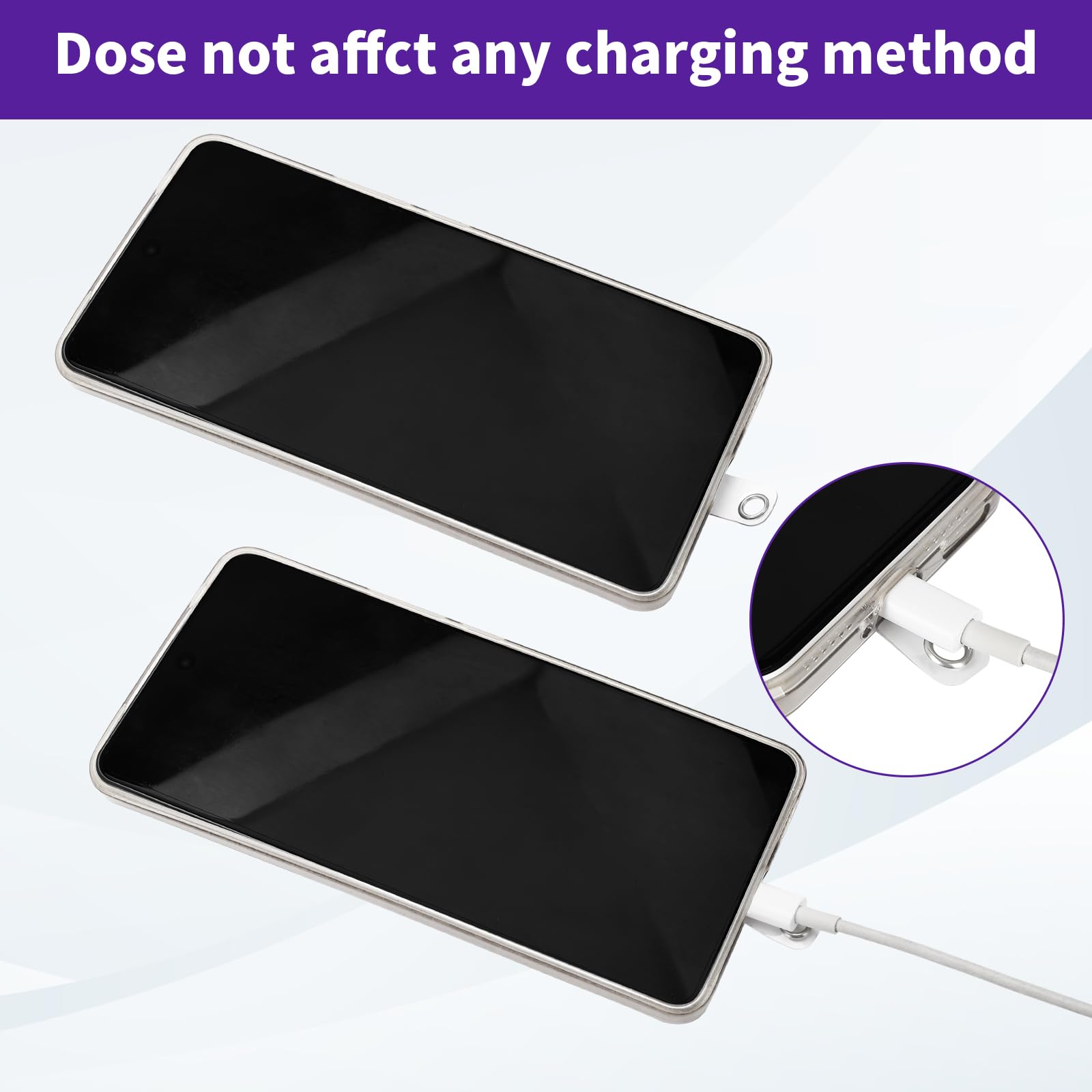 Wayasdcu 100 Pcs Phone Lanyard Tab Cell Tether Tabs For Cell Phone Universal Phone Tether Patches Tpu Replacement Patches Non Ad