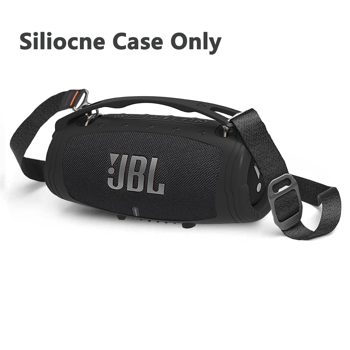 Silicone Cover Case For Jbl Xtreme 3 Portable Bluetooth Speaker, Protective Skin Holder For Jbl Xtreme 3 Portable Bluetooth Speaker Accessories (Only Case)(Black)