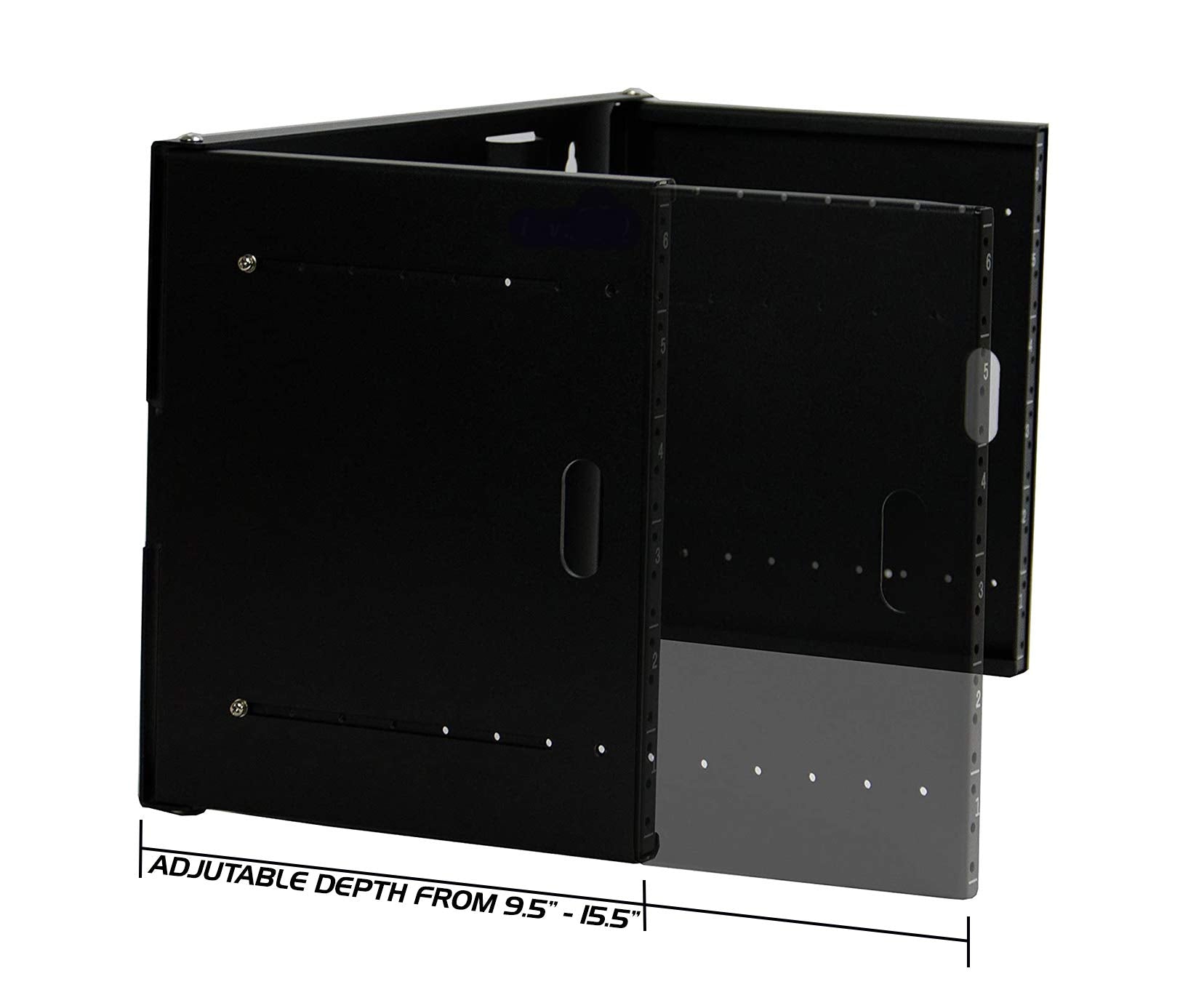 Ares Vision 6U 19 Inch Wide Heavy Duty Steel Extendable Wall Mount Bracket Rack For Network Equipment 6U